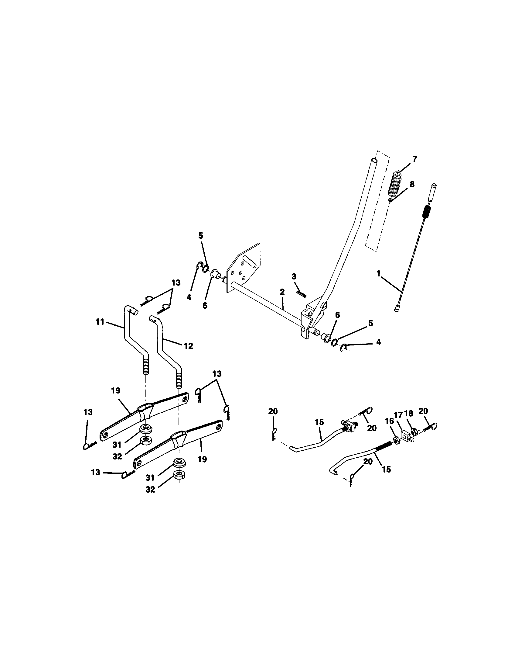 Craftsman 917271054 lift assembly diagram