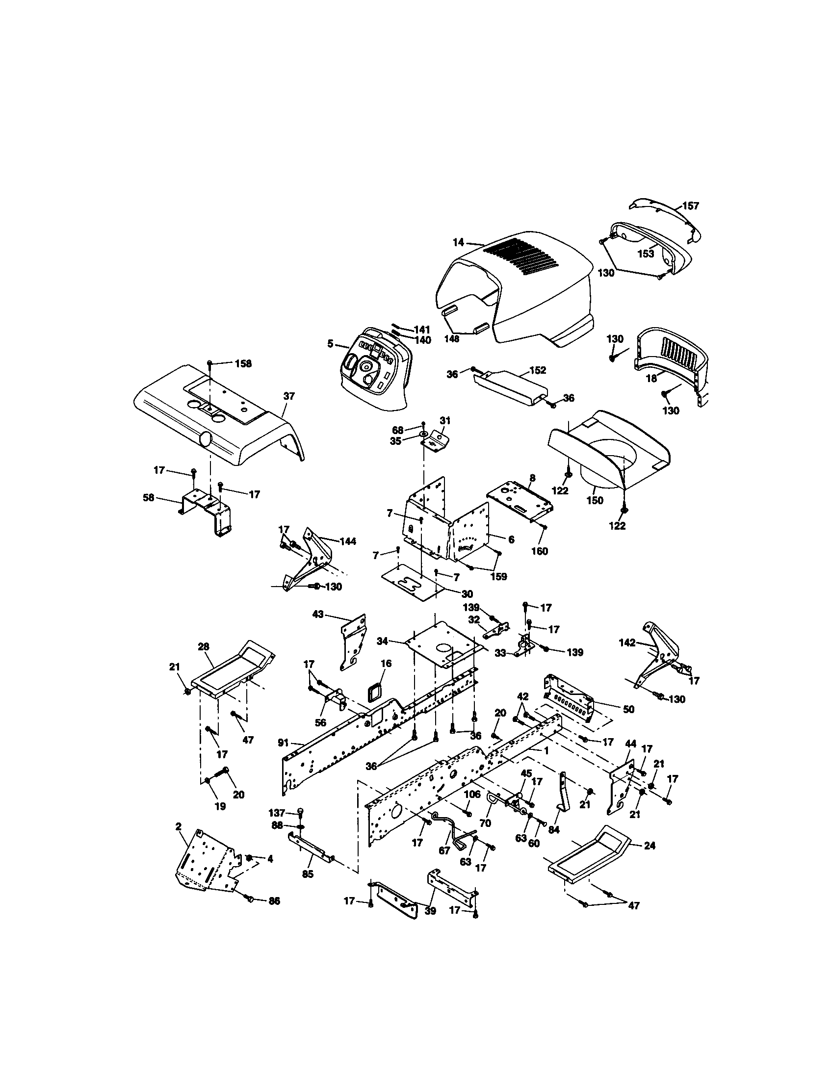 Craftsman 917272955 chassis and enclosures diagram