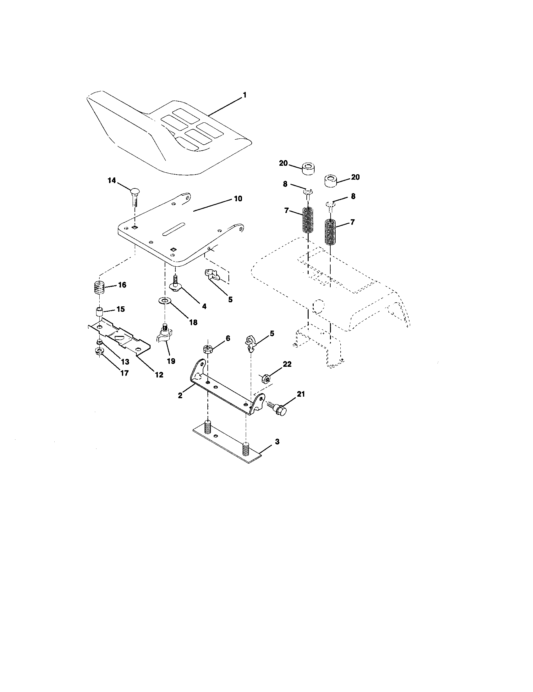Craftsman 917272955 seat assembly diagram