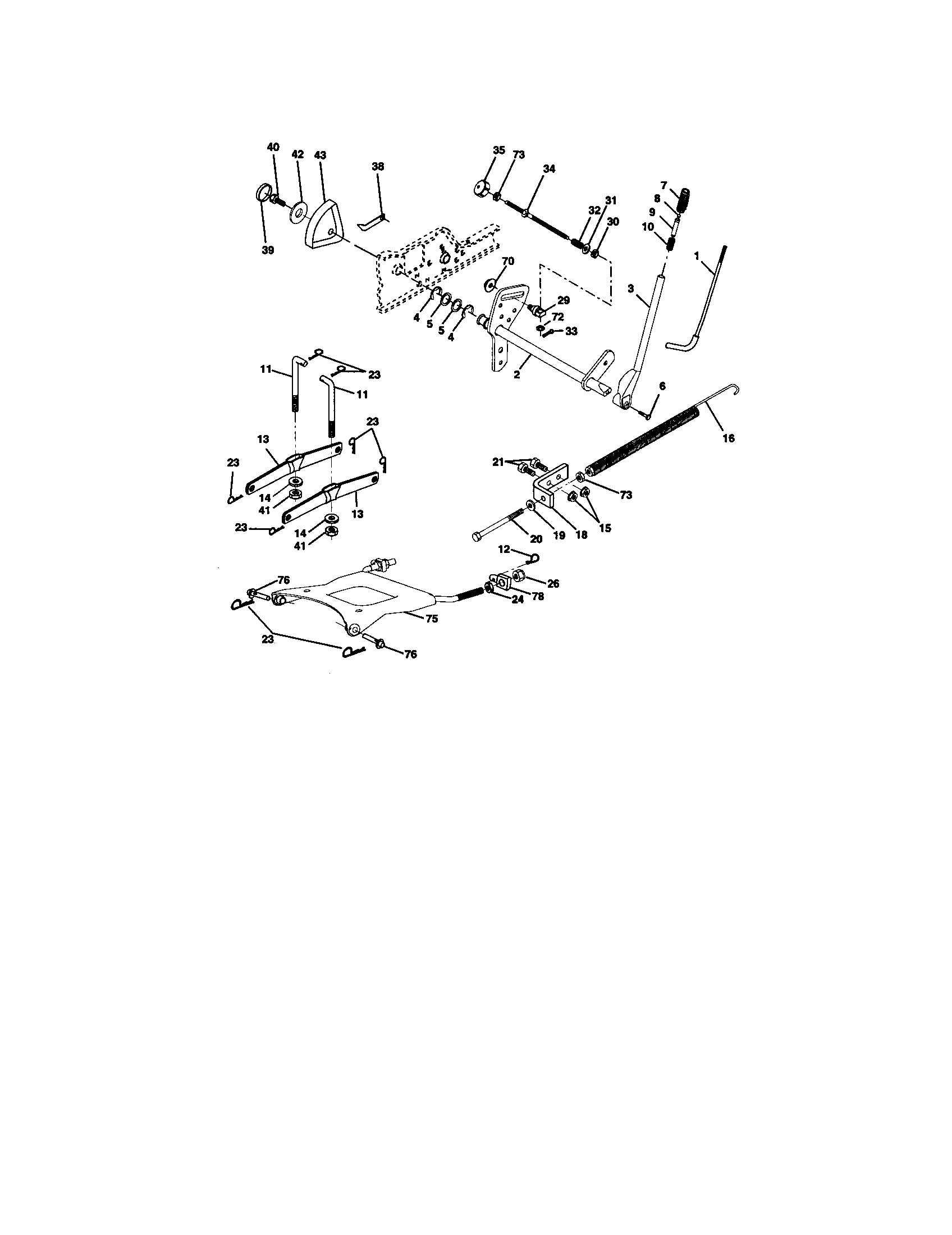 Craftsman 917272955 lift assembly diagram