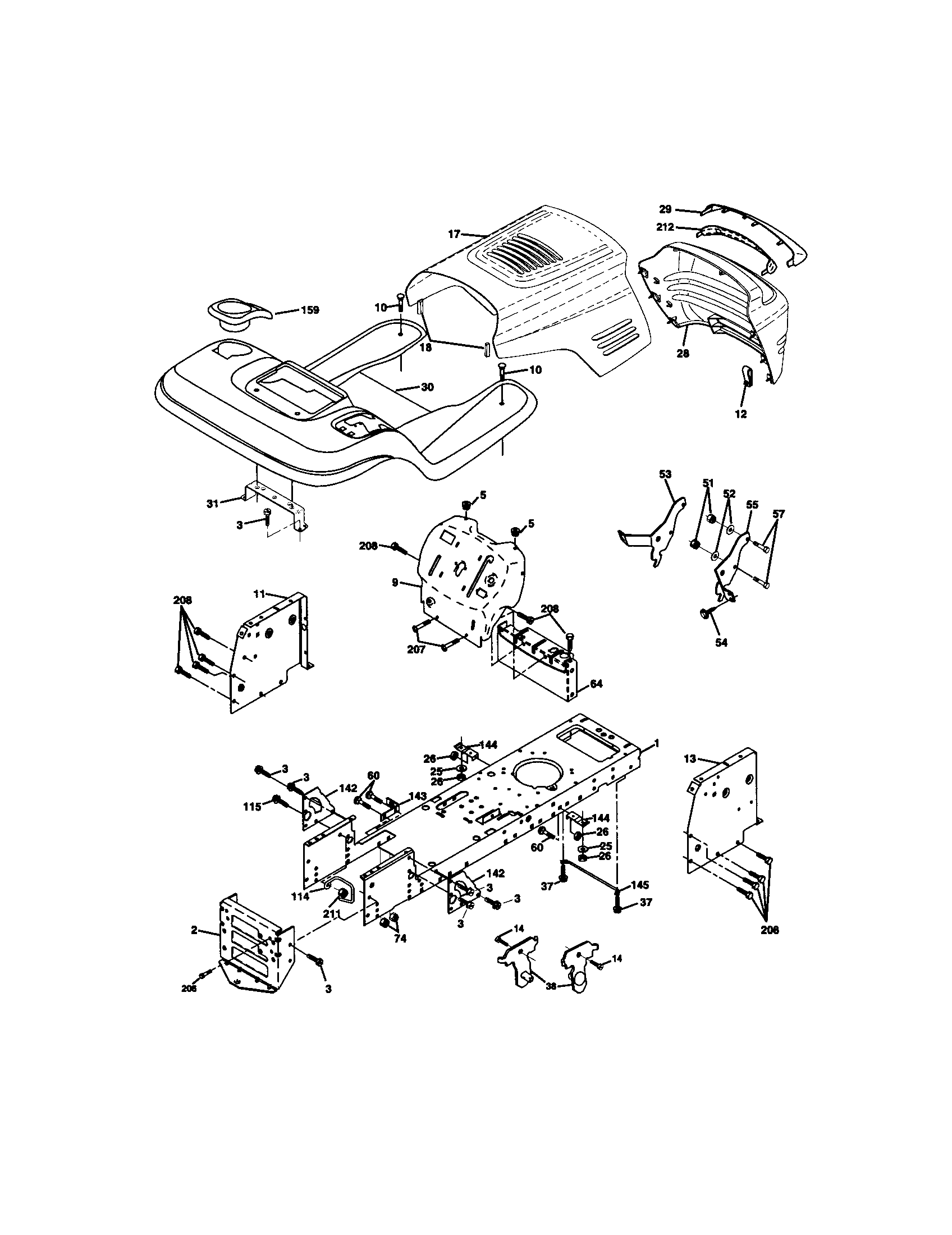 Craftsman 917271734 chassis and enclosures diagram