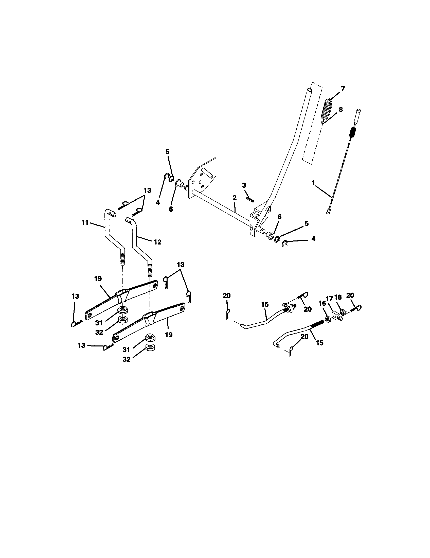 Craftsman 917271734 lift assembly diagram