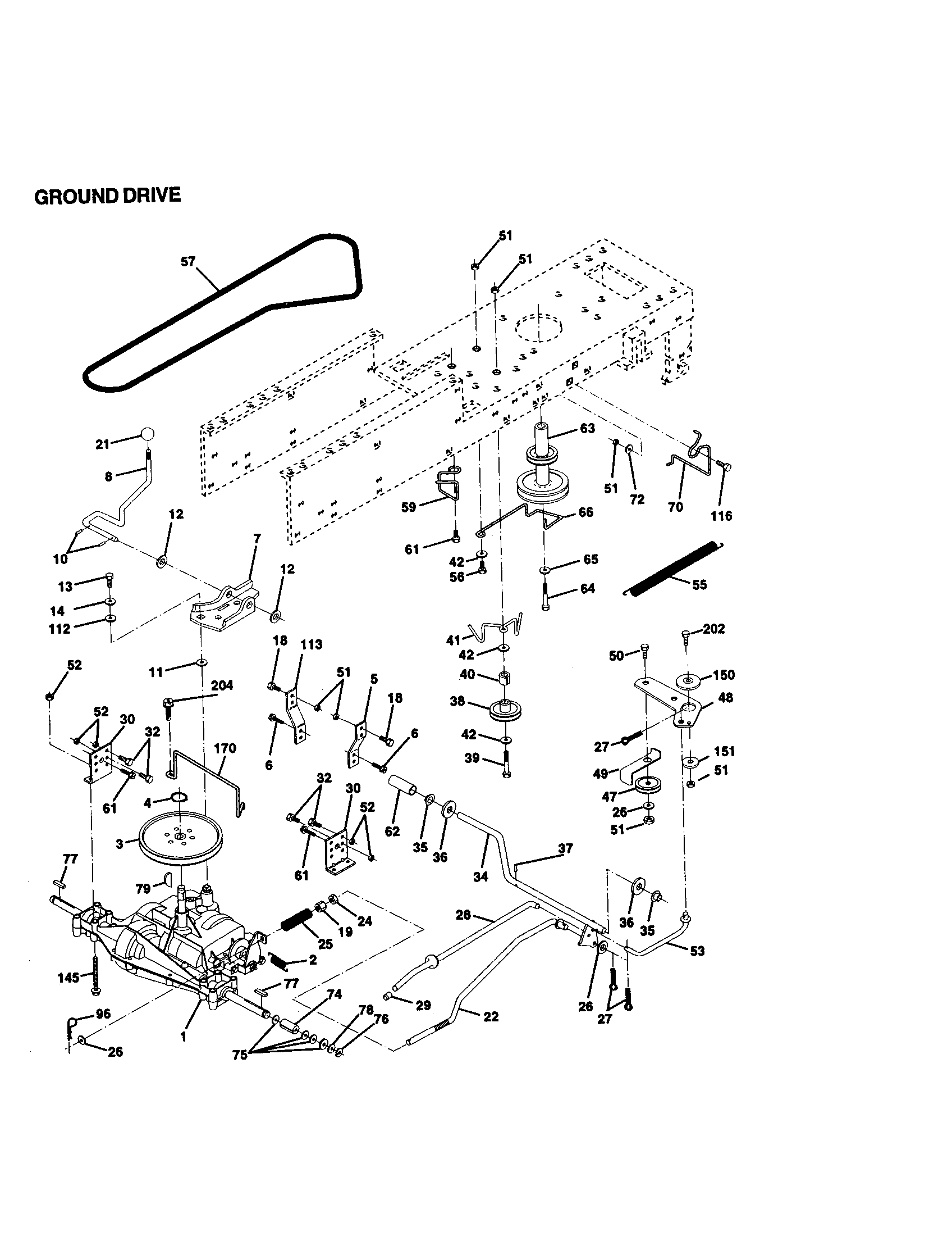 Craftsman 917270530 ground drive diagram