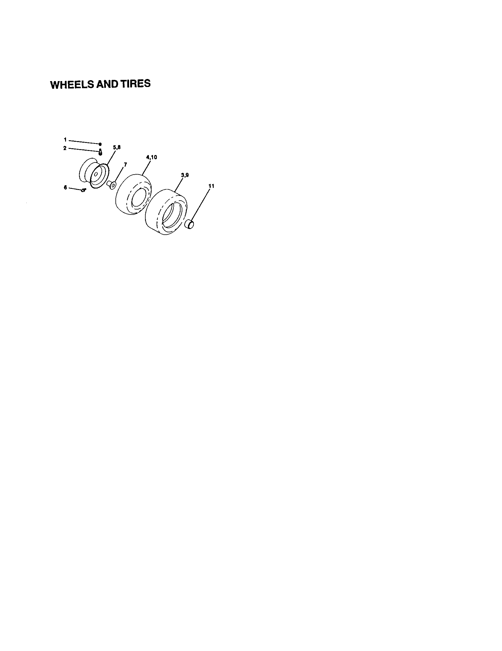 Craftsman 917270530 wheels and tires diagram