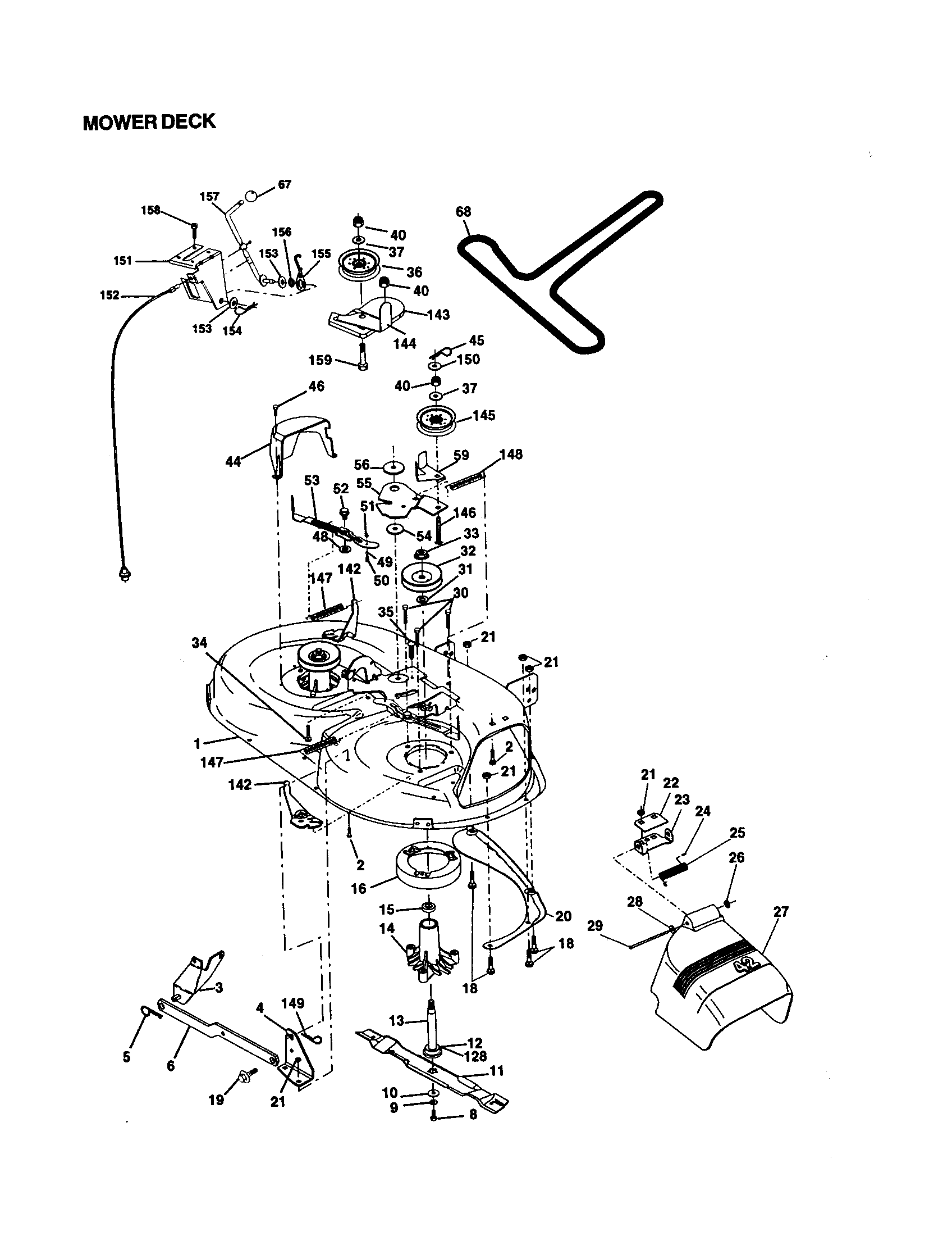 Craftsman 917270530 mower deck diagram