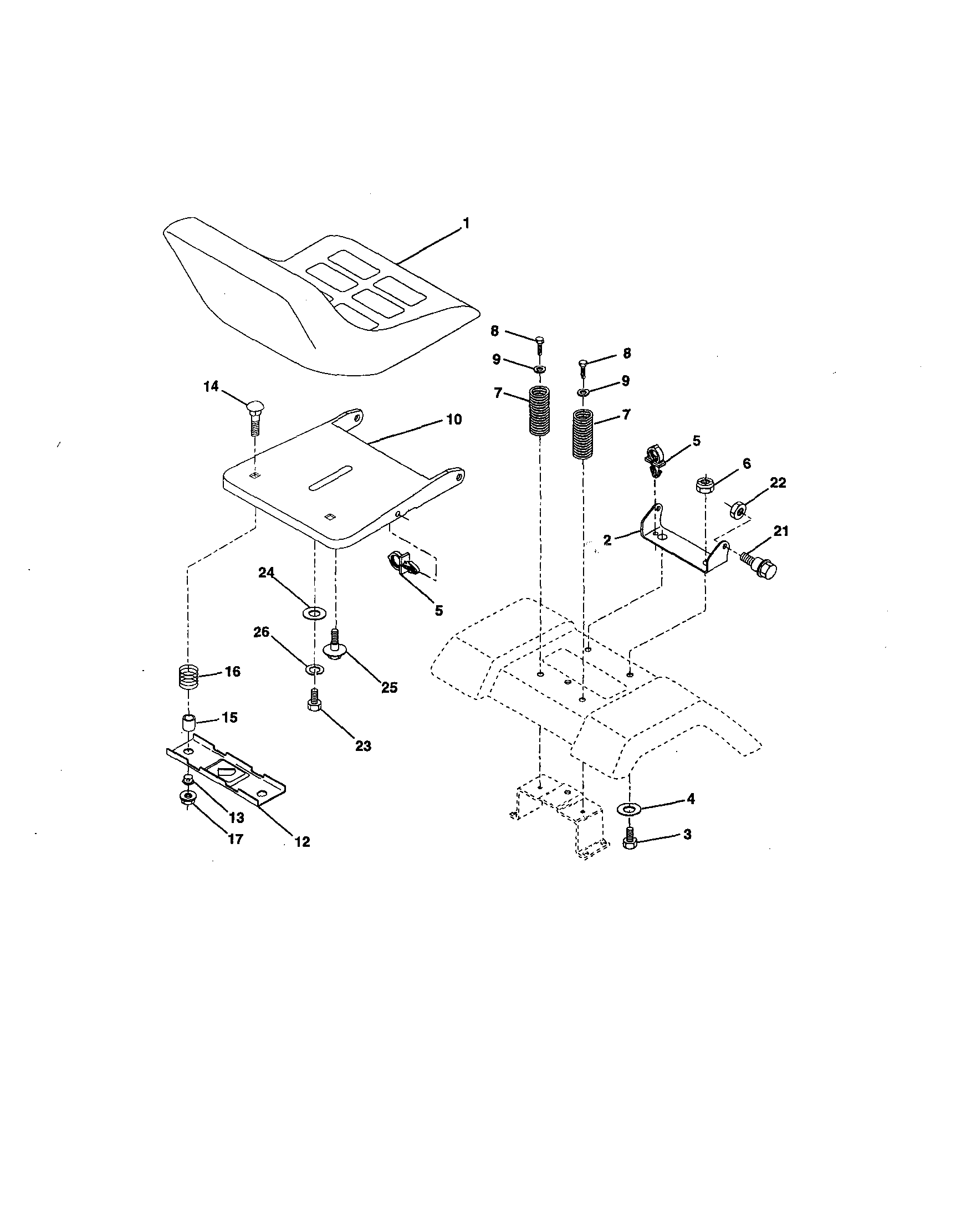 Craftsman 917259566 seat assembly diagram