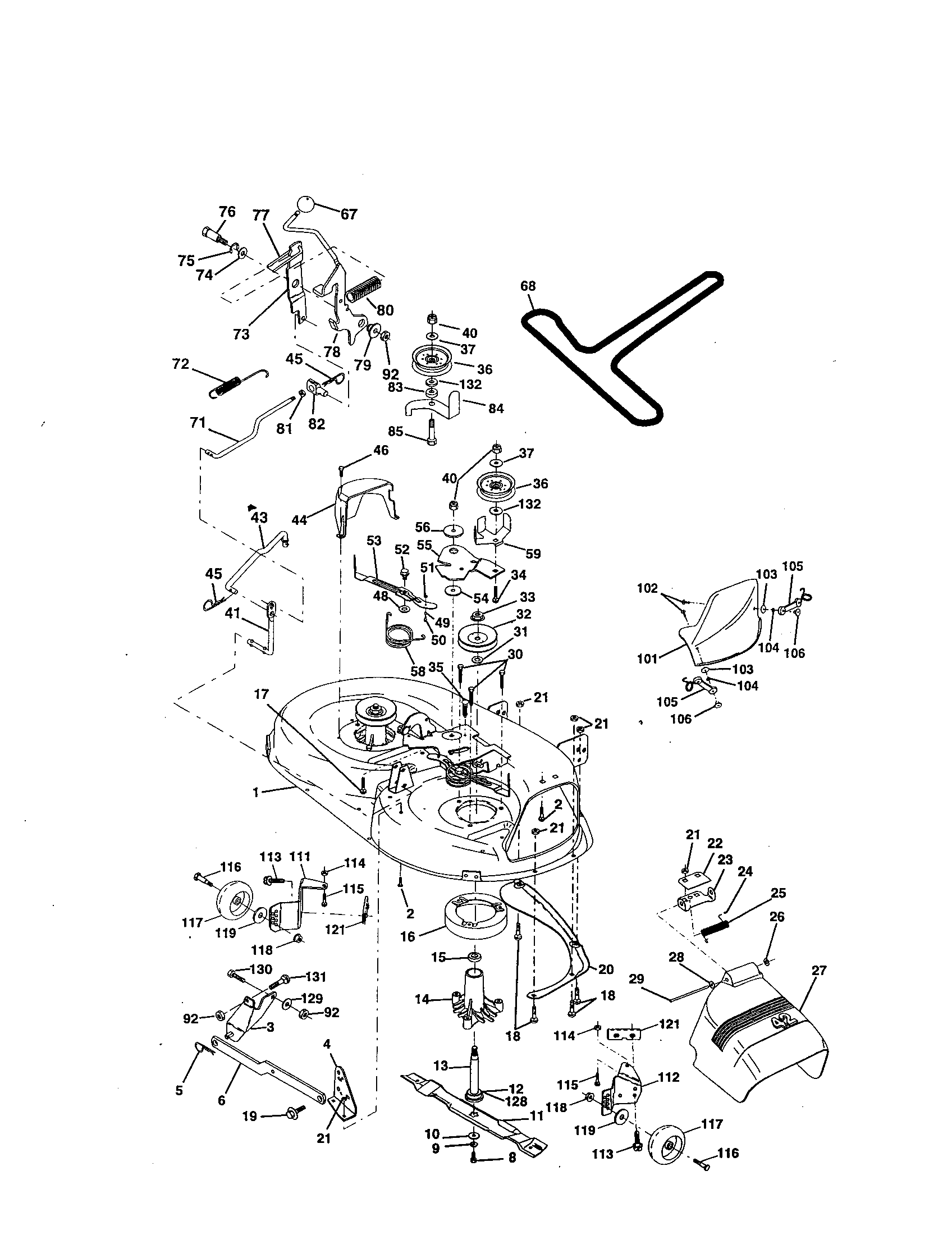 Craftsman 917259566 mower deck diagram
