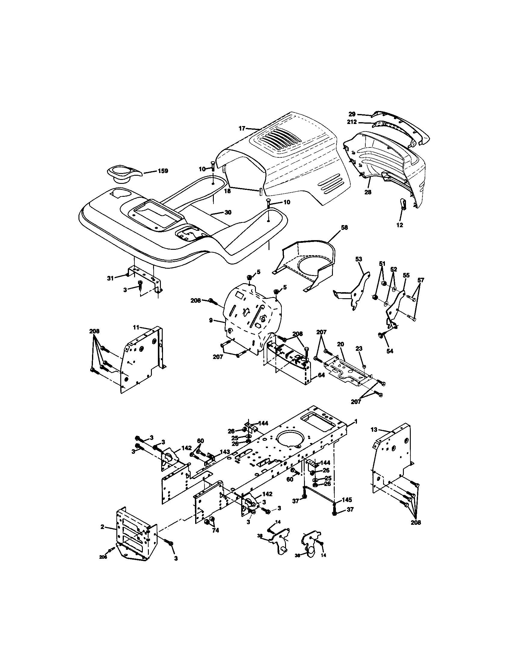 Craftsman 917271842 chassis and enclosures diagram