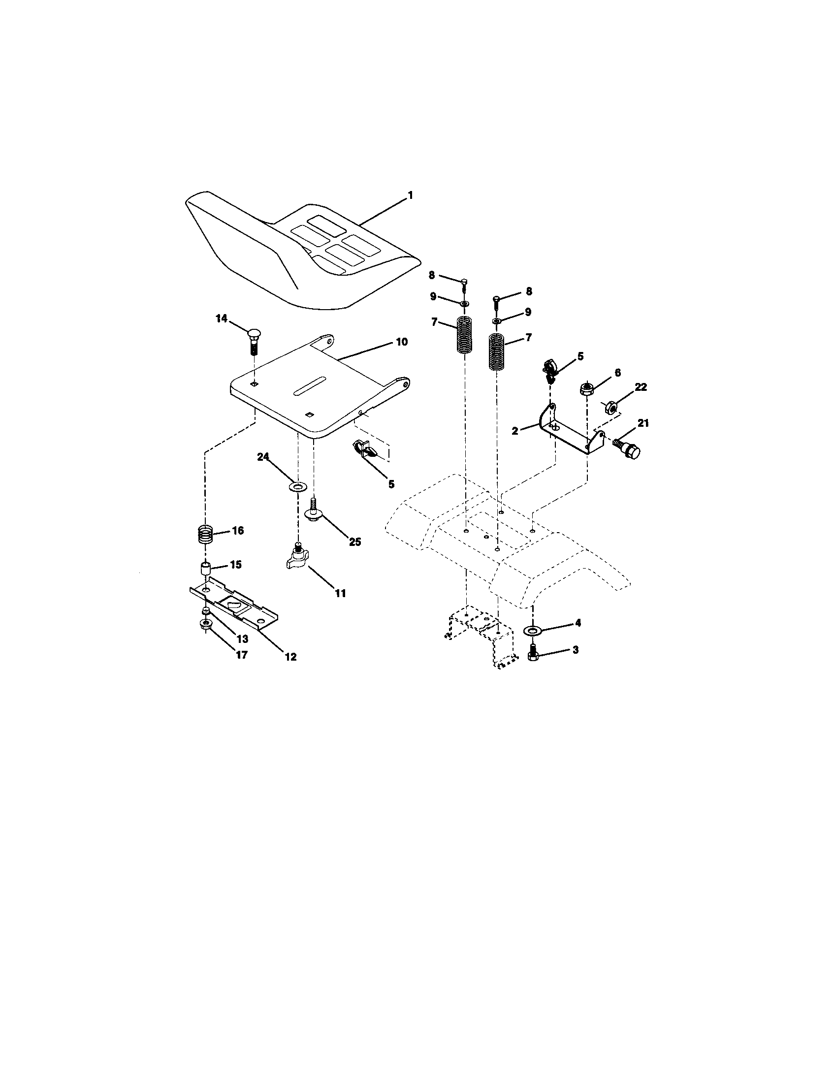 Craftsman 917271842 seat assembly diagram