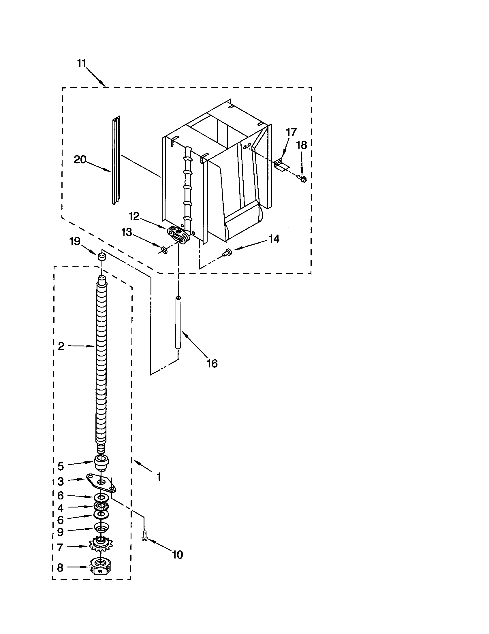 Kenmore 66513601790 powerscrew and ram diagram