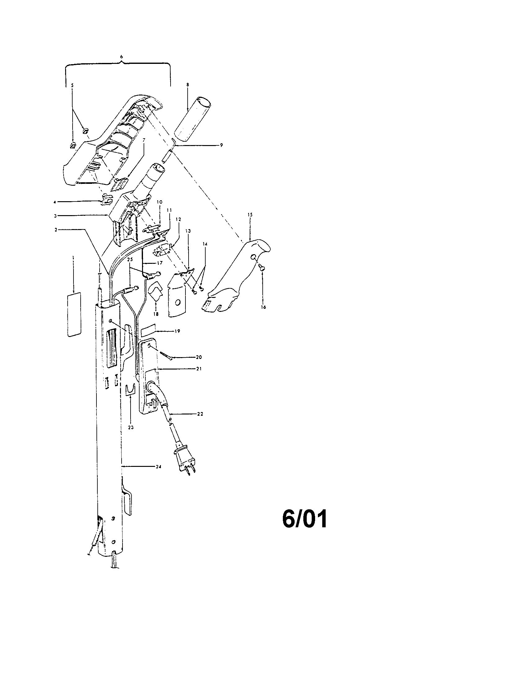 Hoover U3329 handle diagram