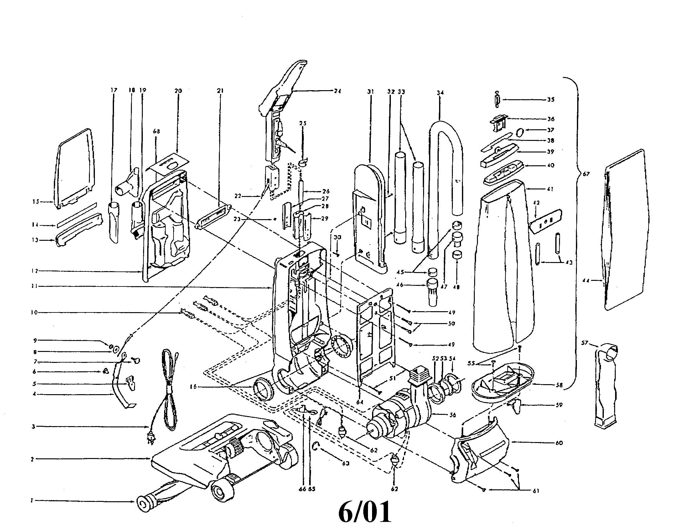 Hoover U3729910 powermax diagram