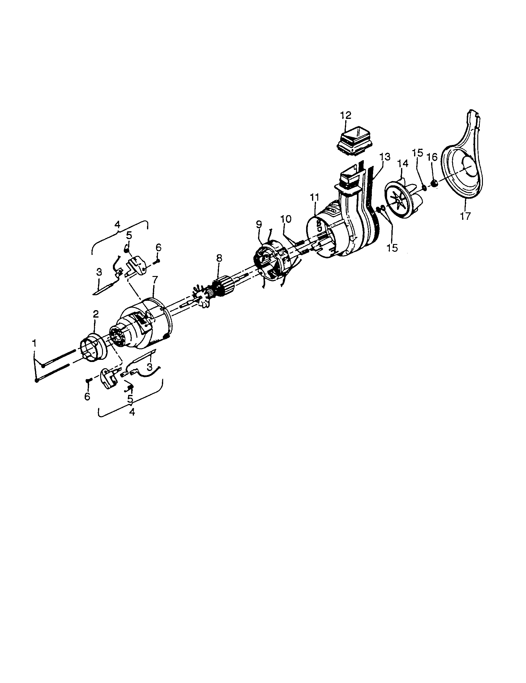 Hoover U3725930 motor diagram