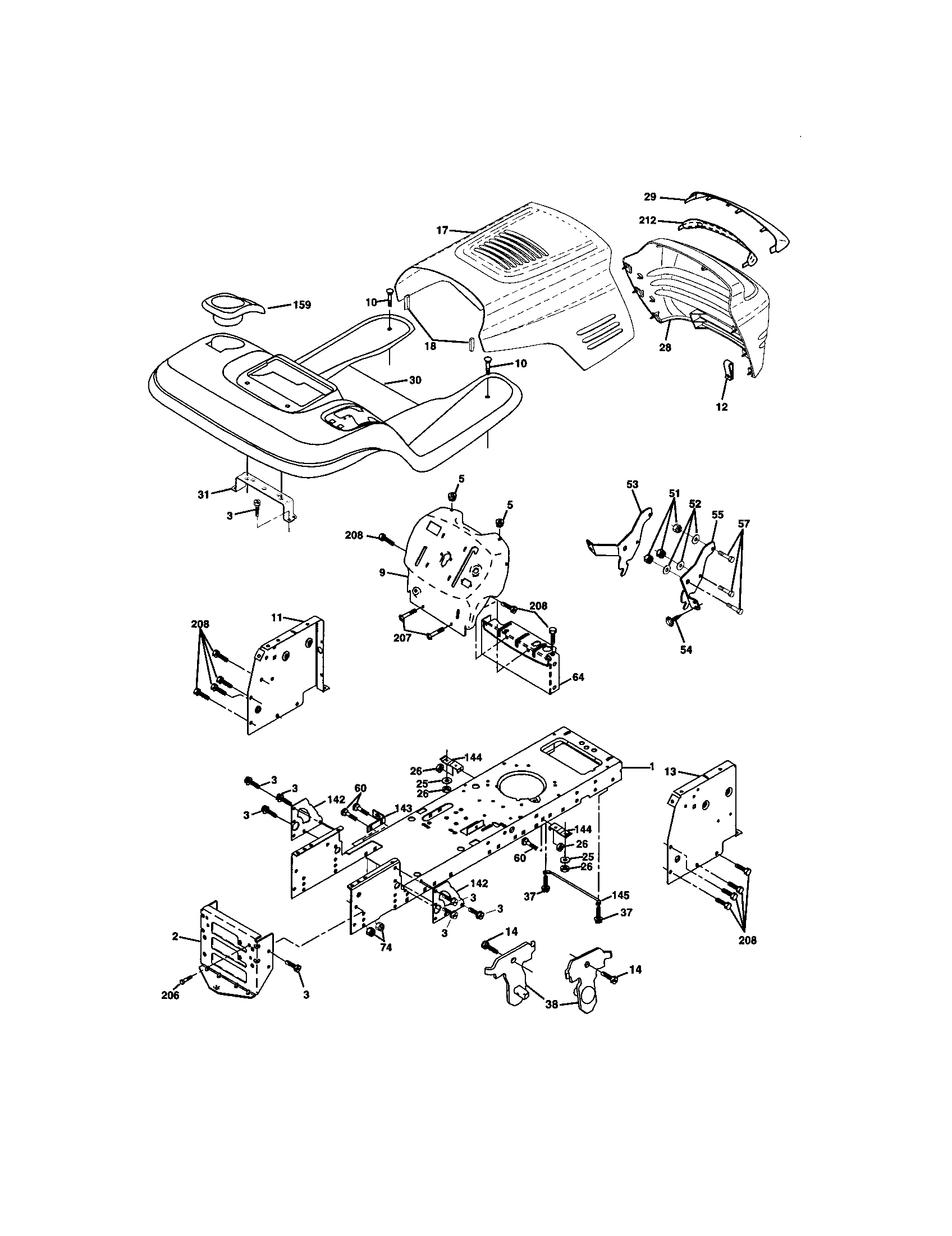 Craftsman 917271744 chassis and enclosures diagram