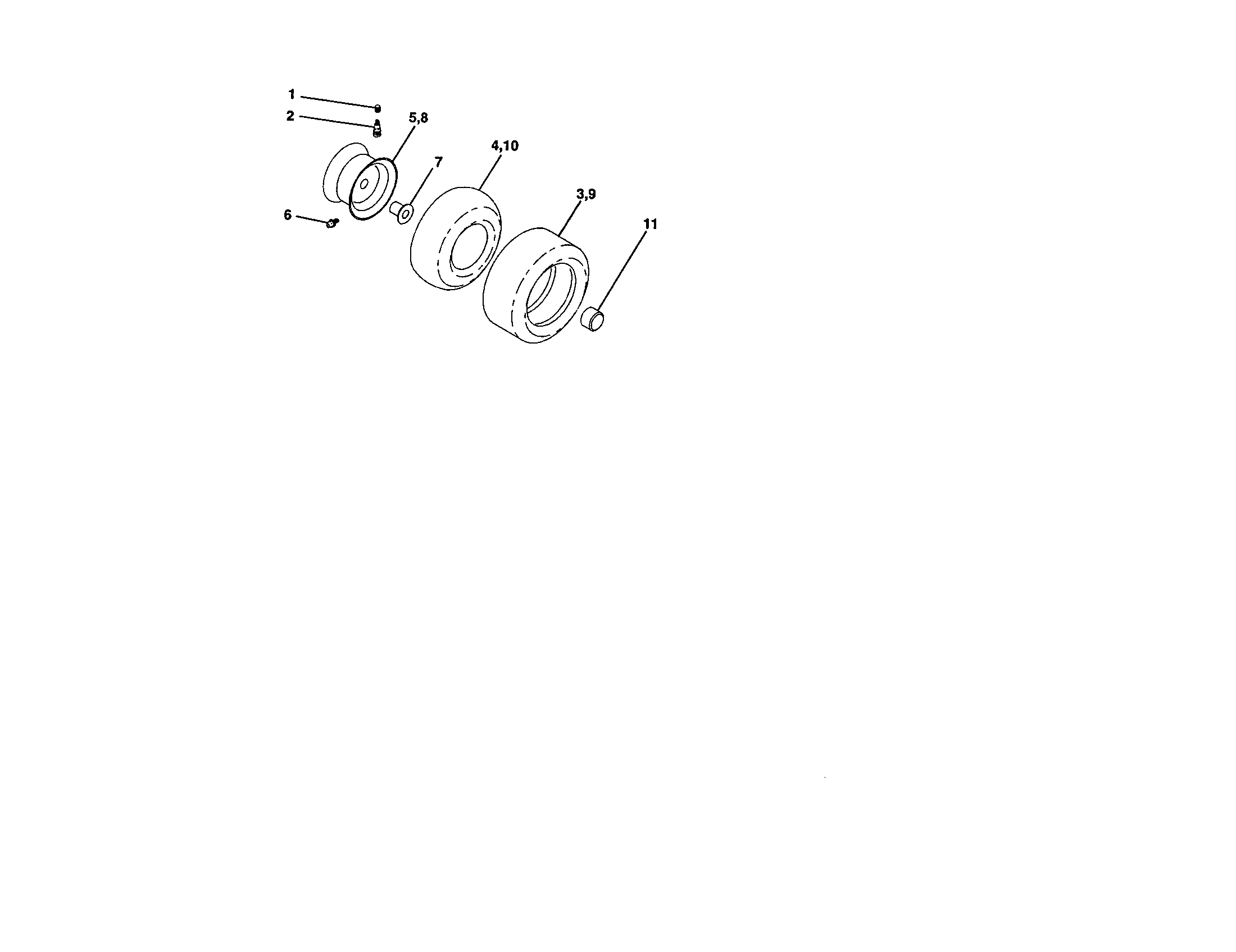 Craftsman 917271744 wheels and tires diagram