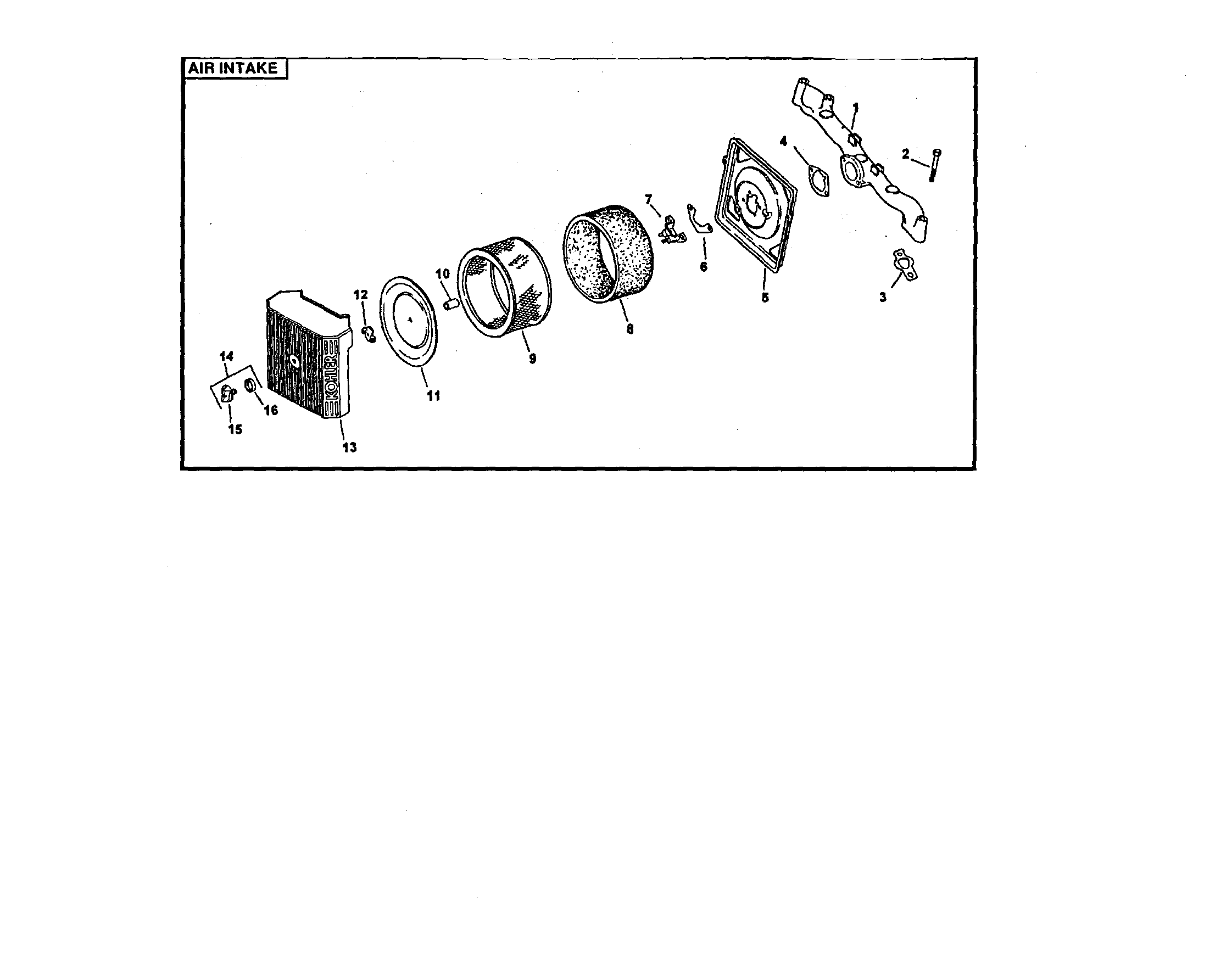 Craftsman 917273100 air intake diagram
