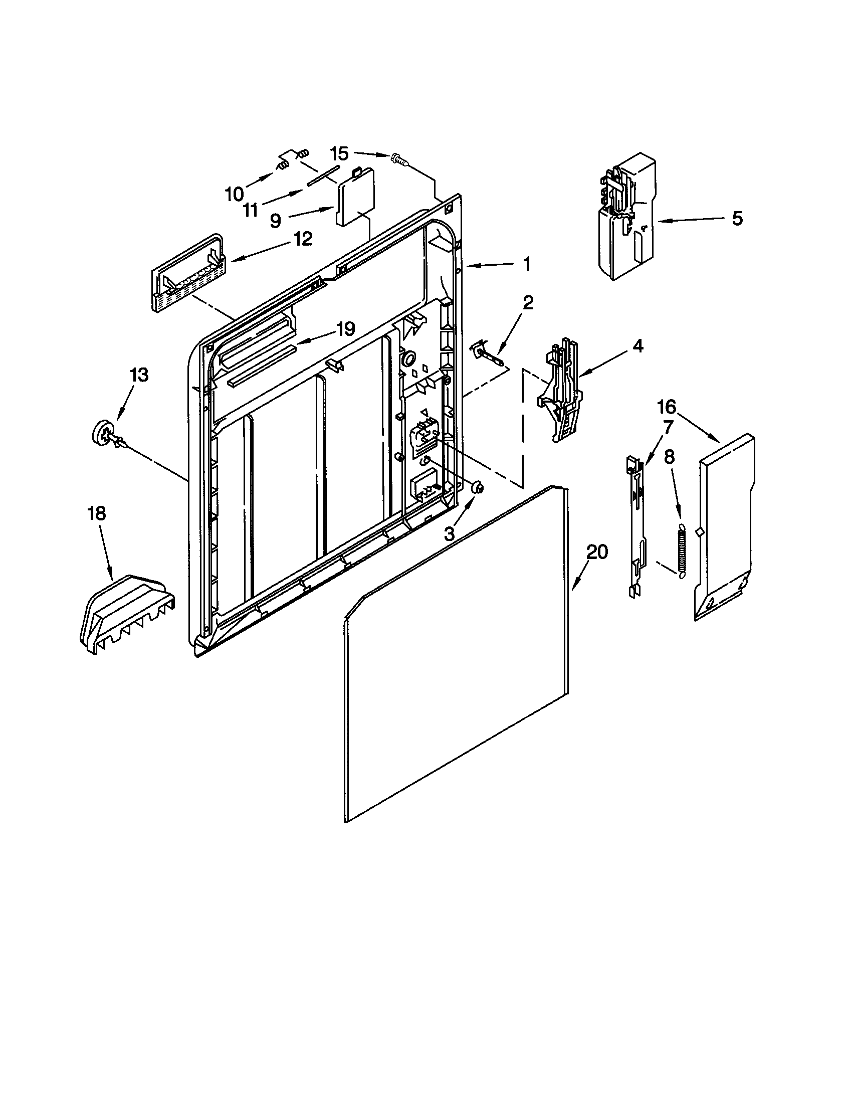 Kenmore 66515682000 inner door diagram