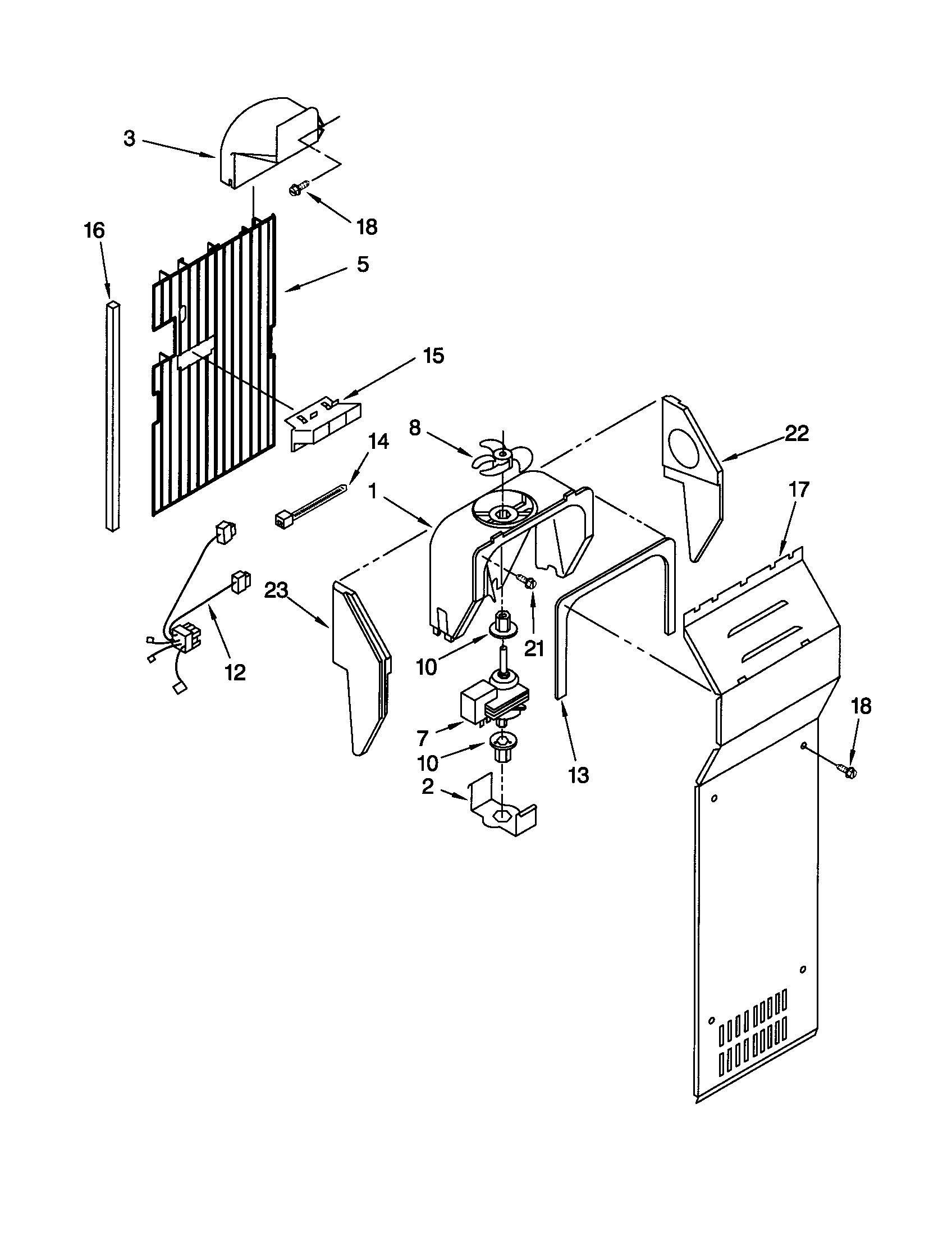 Kenmore 10650522100 air flow diagram