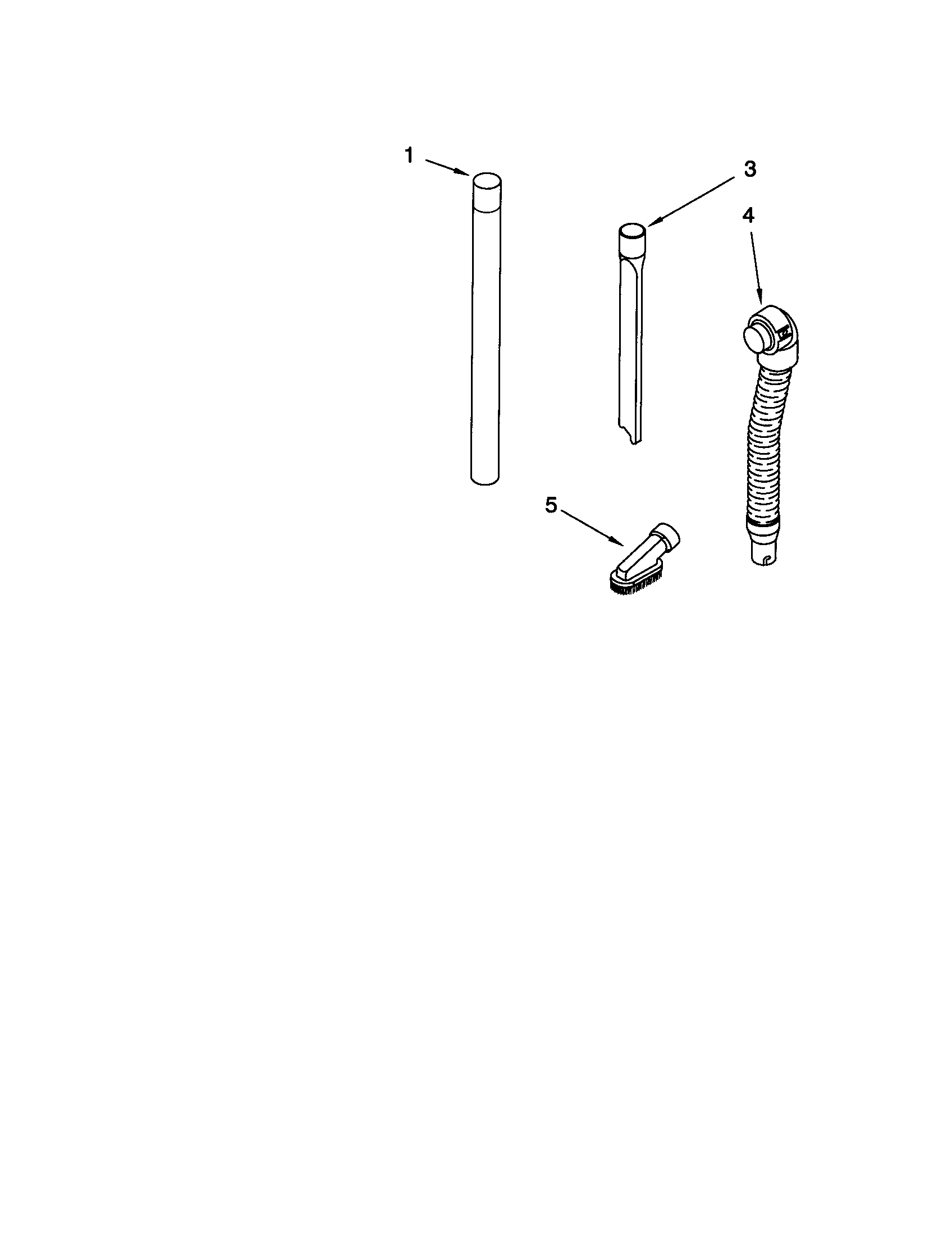 Kenmore 11631199100 hose and attachments diagram