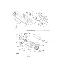 GE DDE9600RCM backsplash/blower and drive diagram