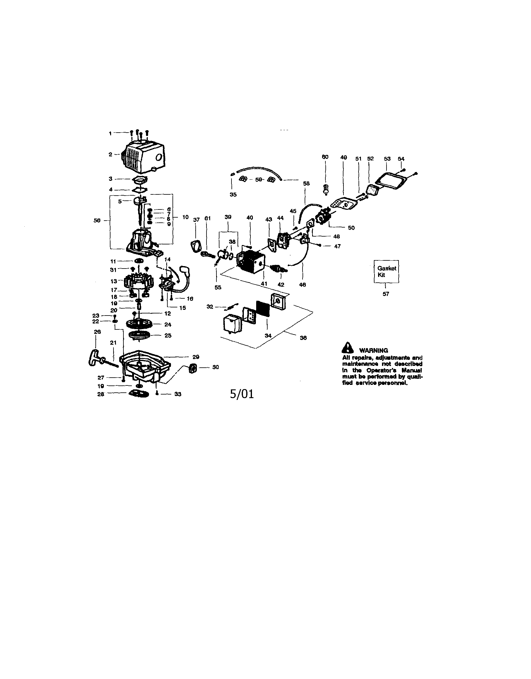 Craftsman 358795600 crankcase diagram