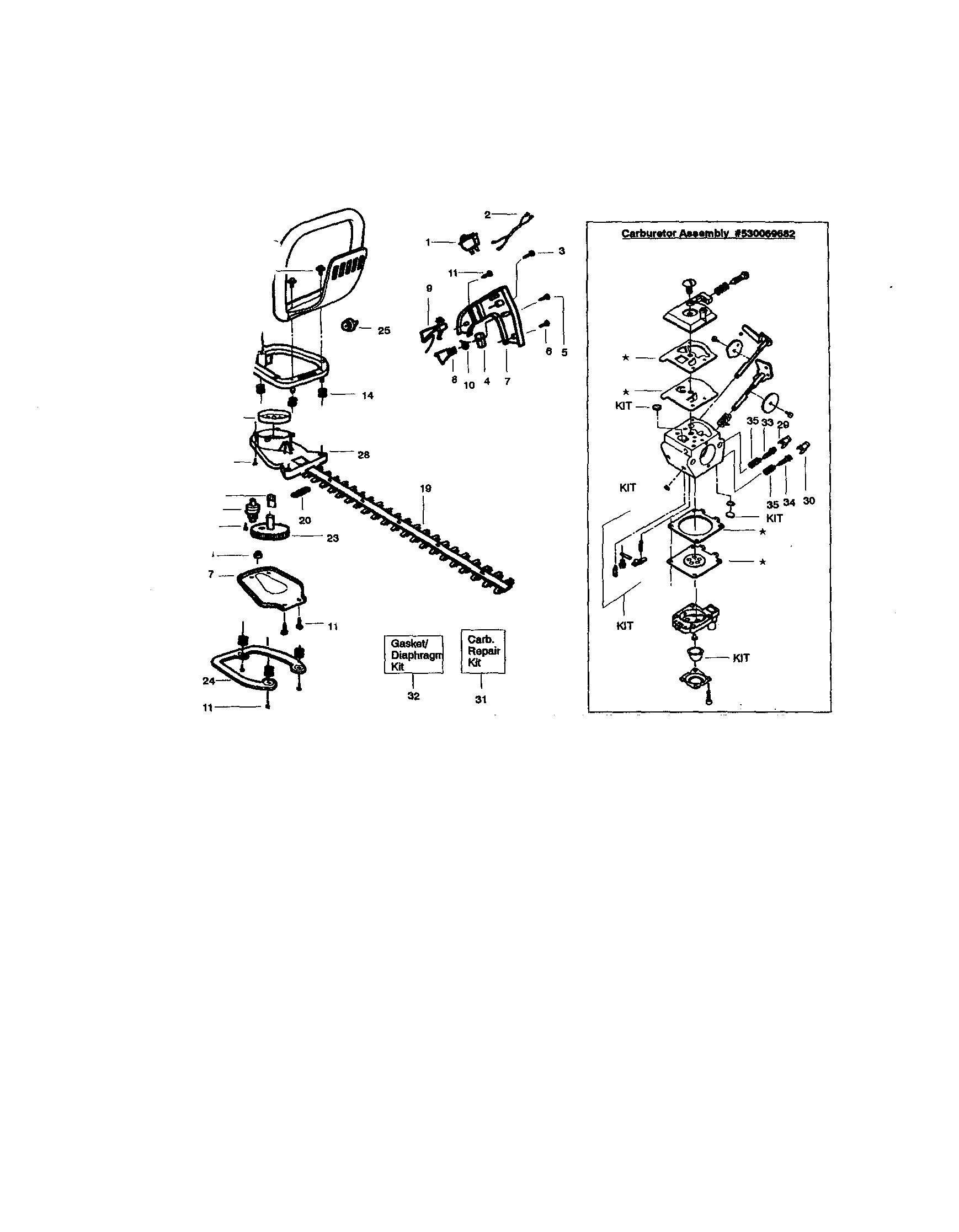 Craftsman 358795600 blade diagram