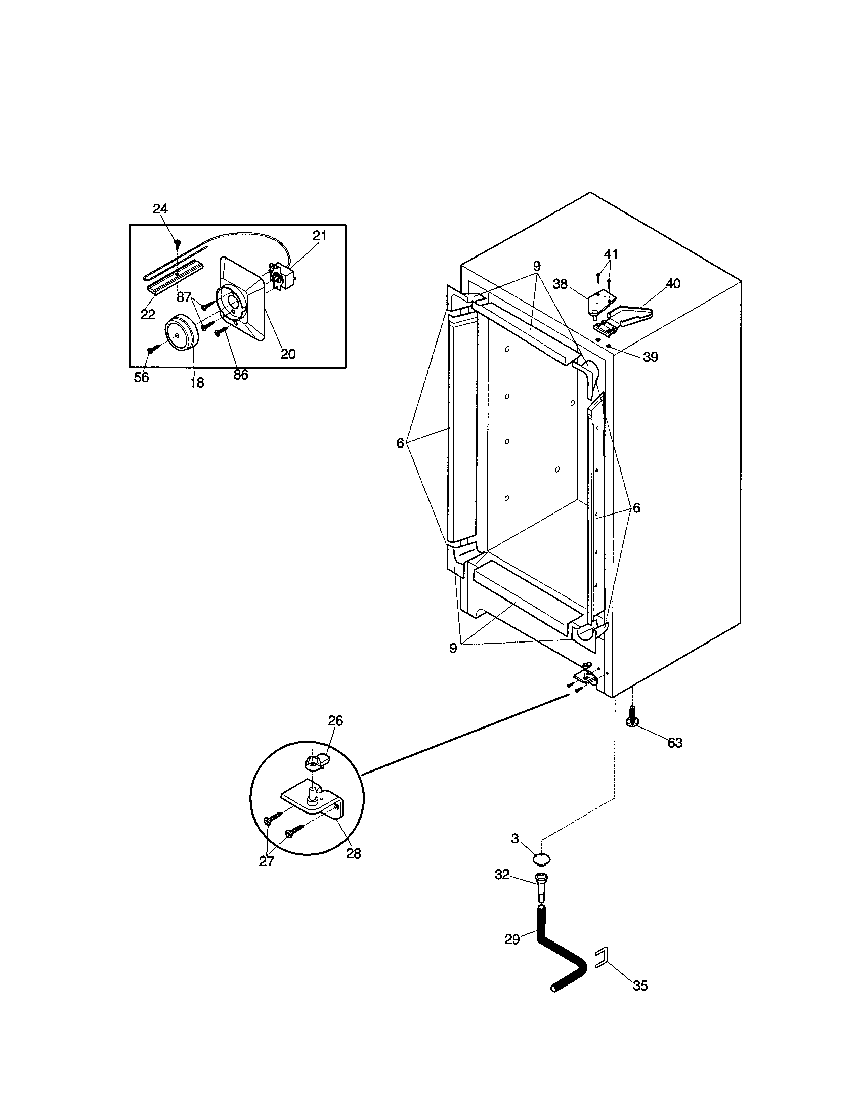 Kenmore 25321401100 cabinet diagram
