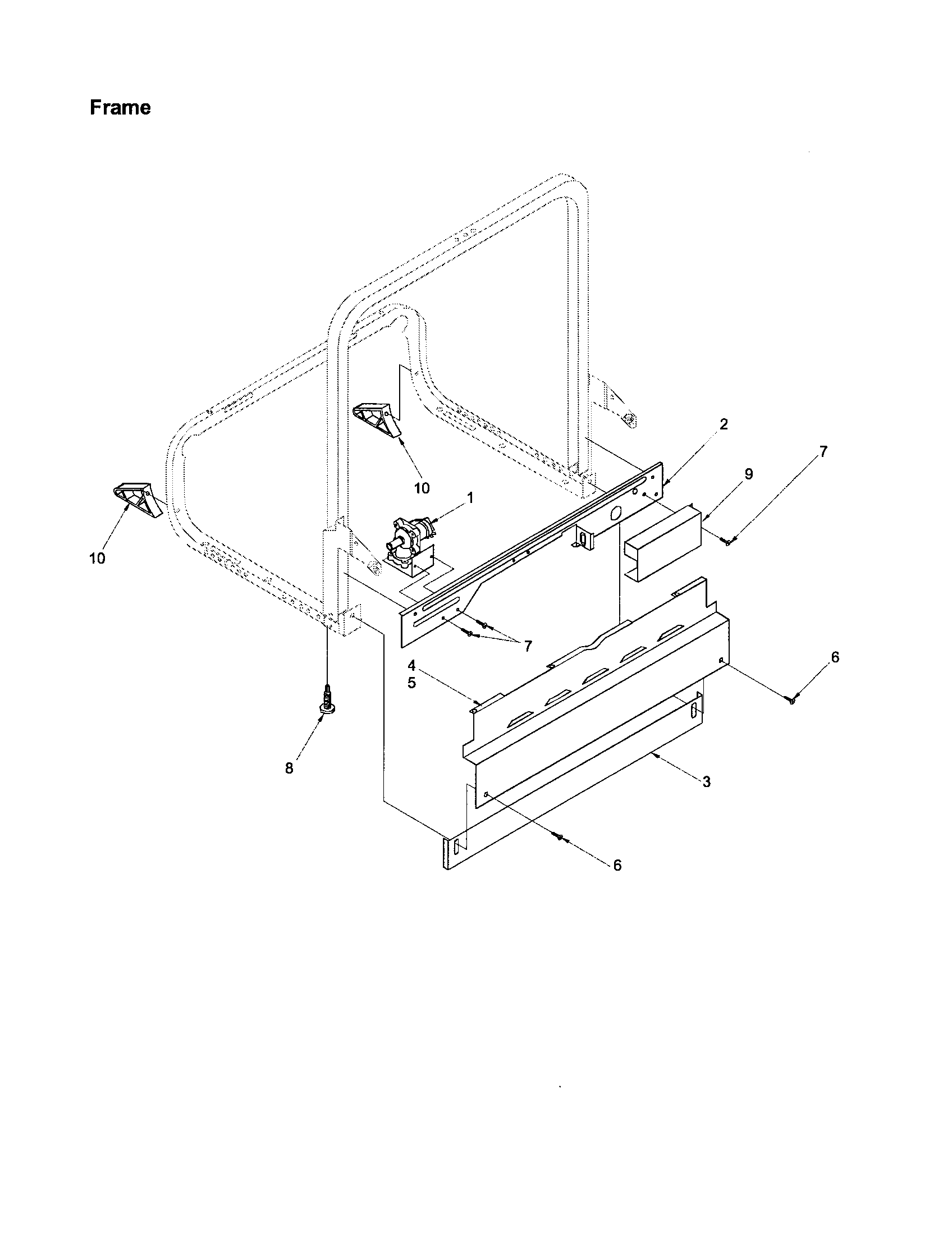 Amana ADW350RAB-PADW350RAB0 frame diagram