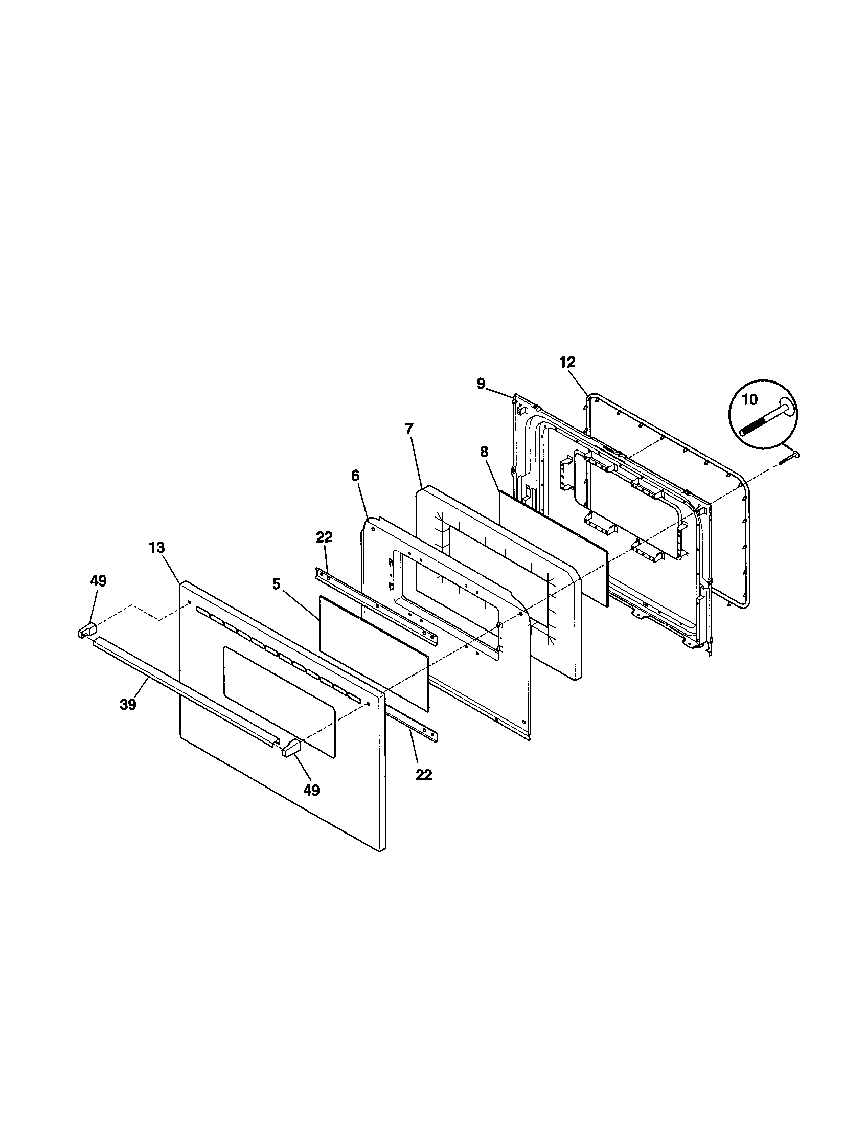 Kenmore 79071004100 door diagram