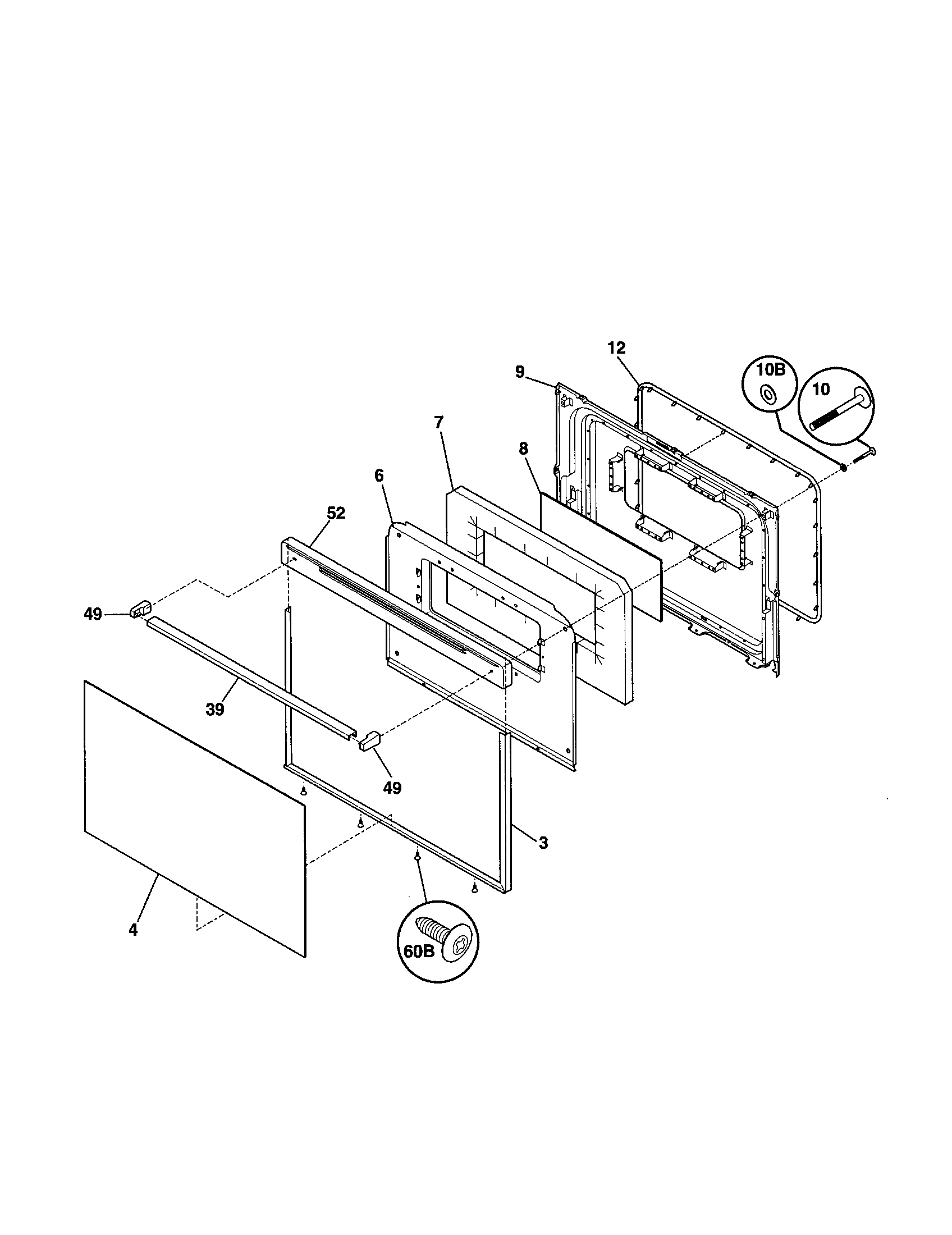 Kenmore 79071004100 door (79071770100,79071771100) diagram