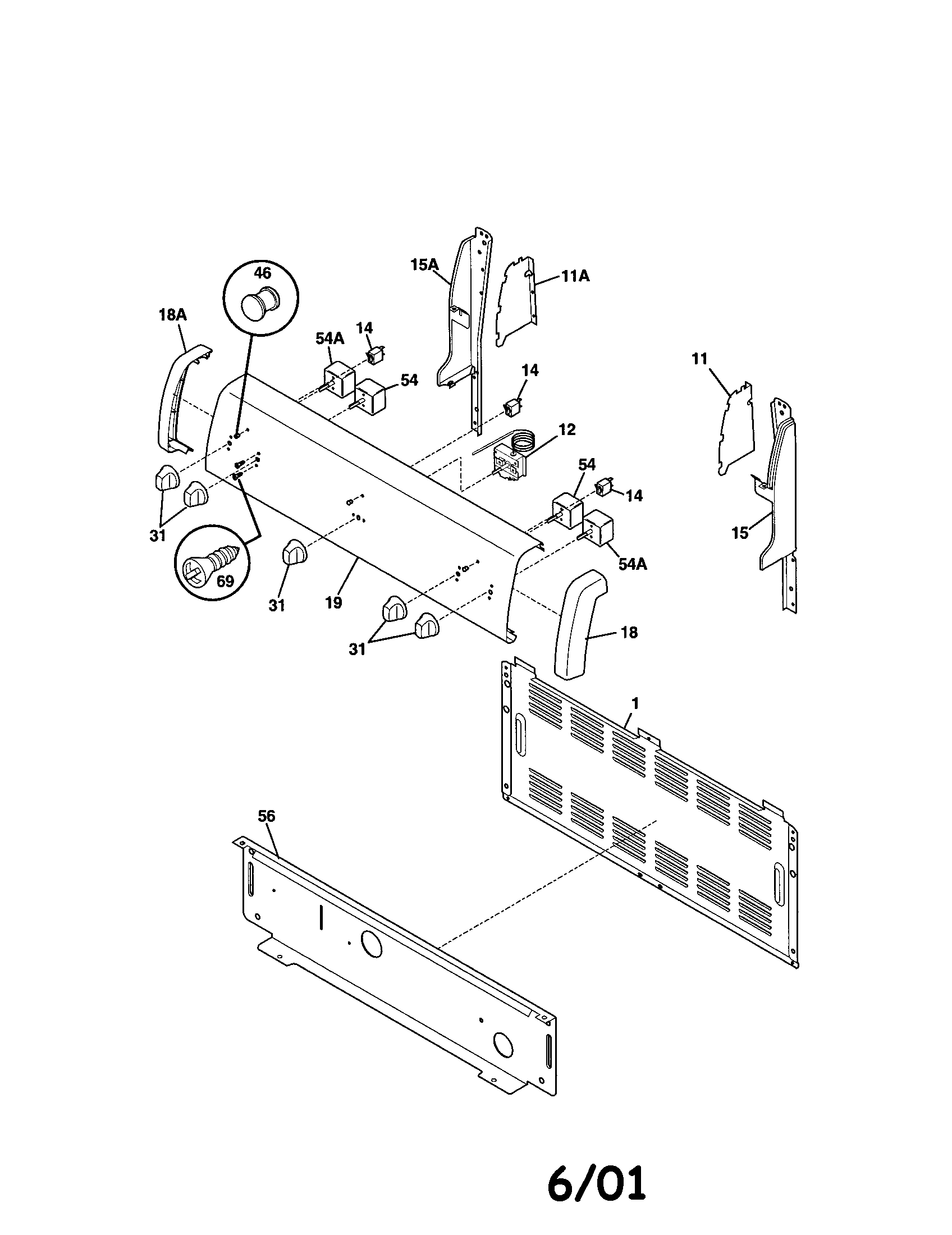 Kenmore 79061131100 backguard diagram