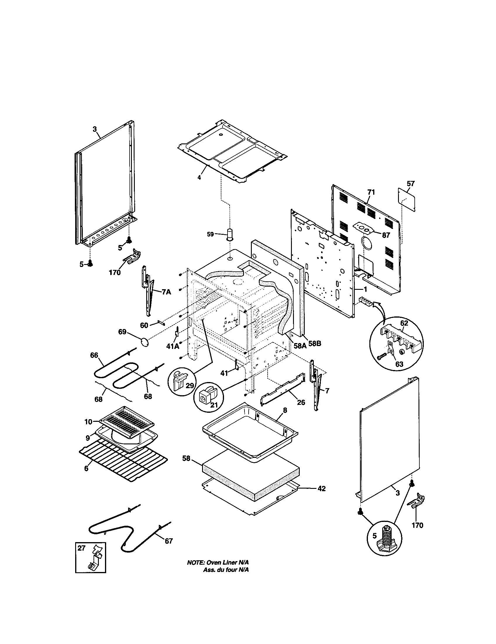 Kenmore 79061131100 body diagram