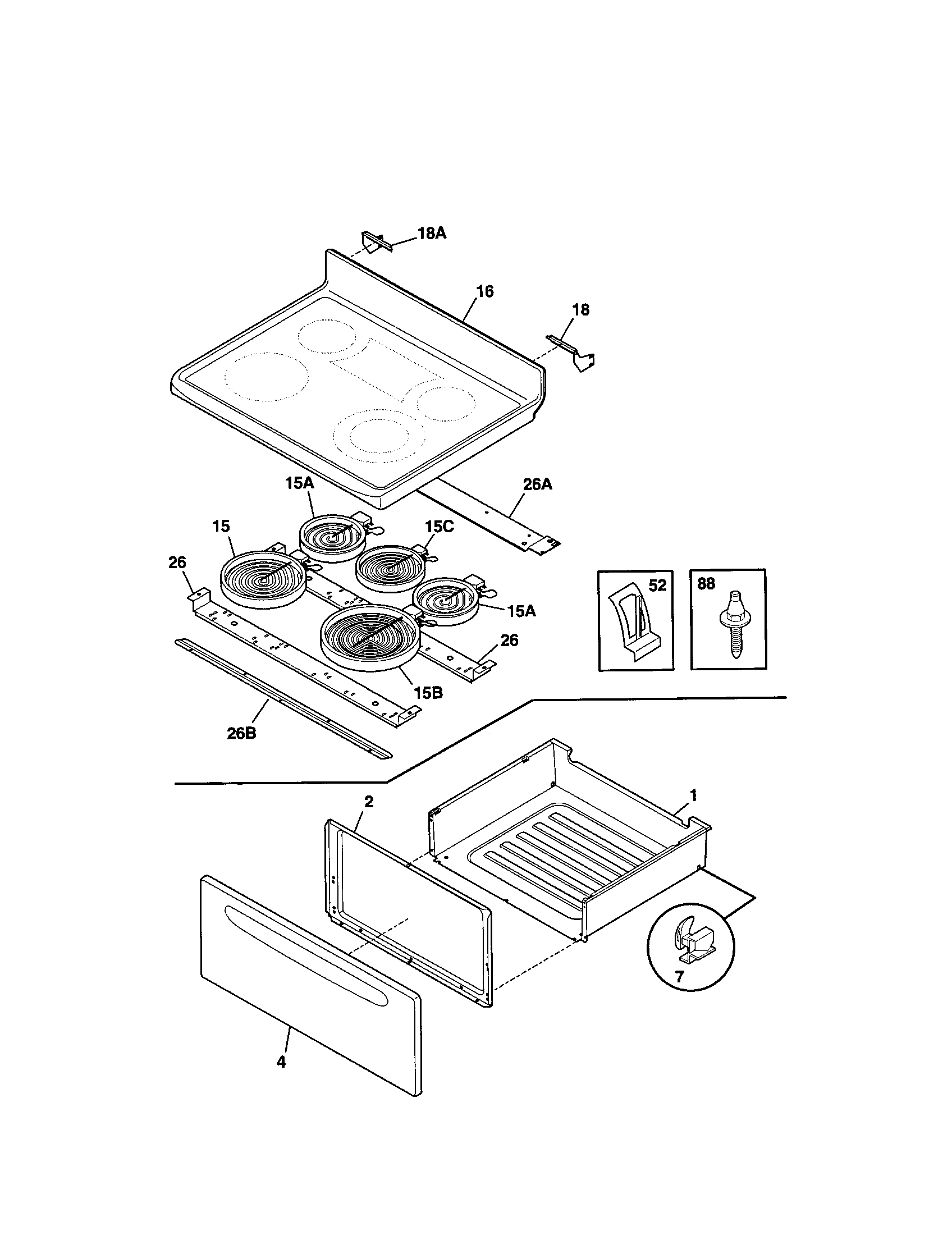 Kenmore 79095669100 top/drawer diagram
