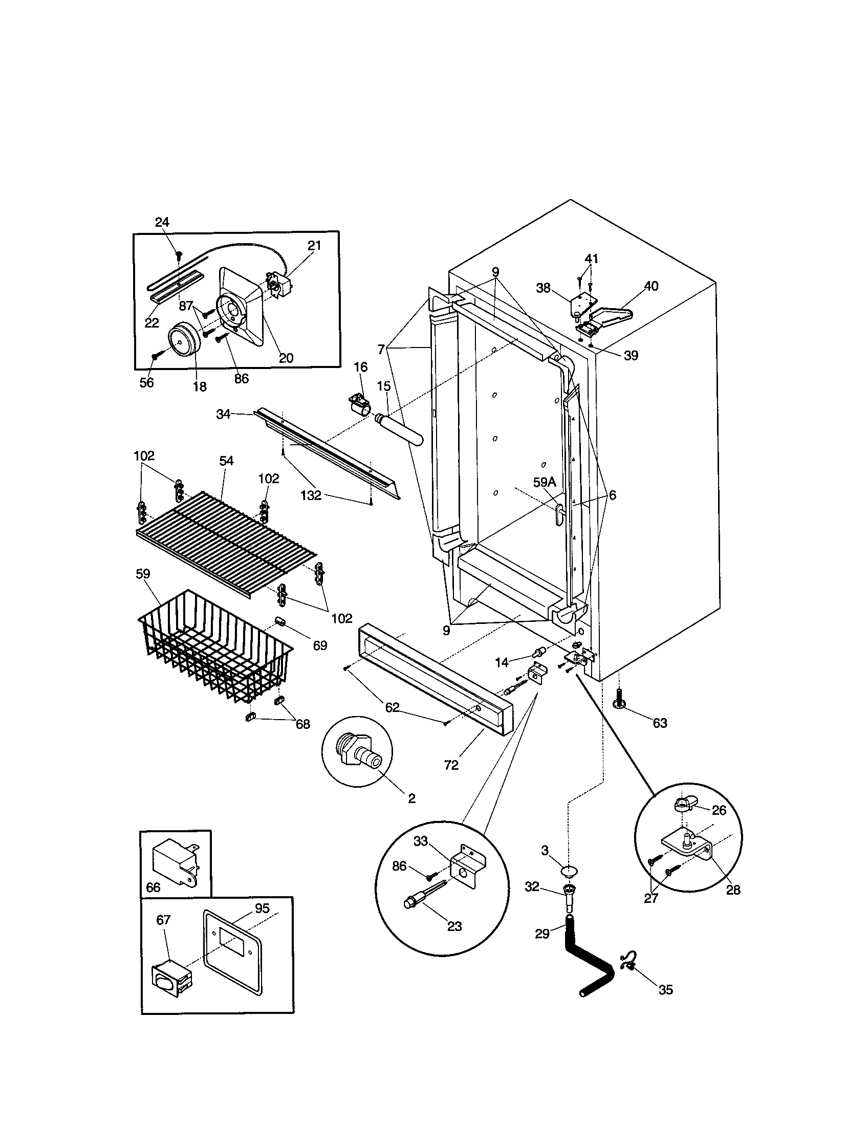 Kenmore 25321111100 cabinet diagram