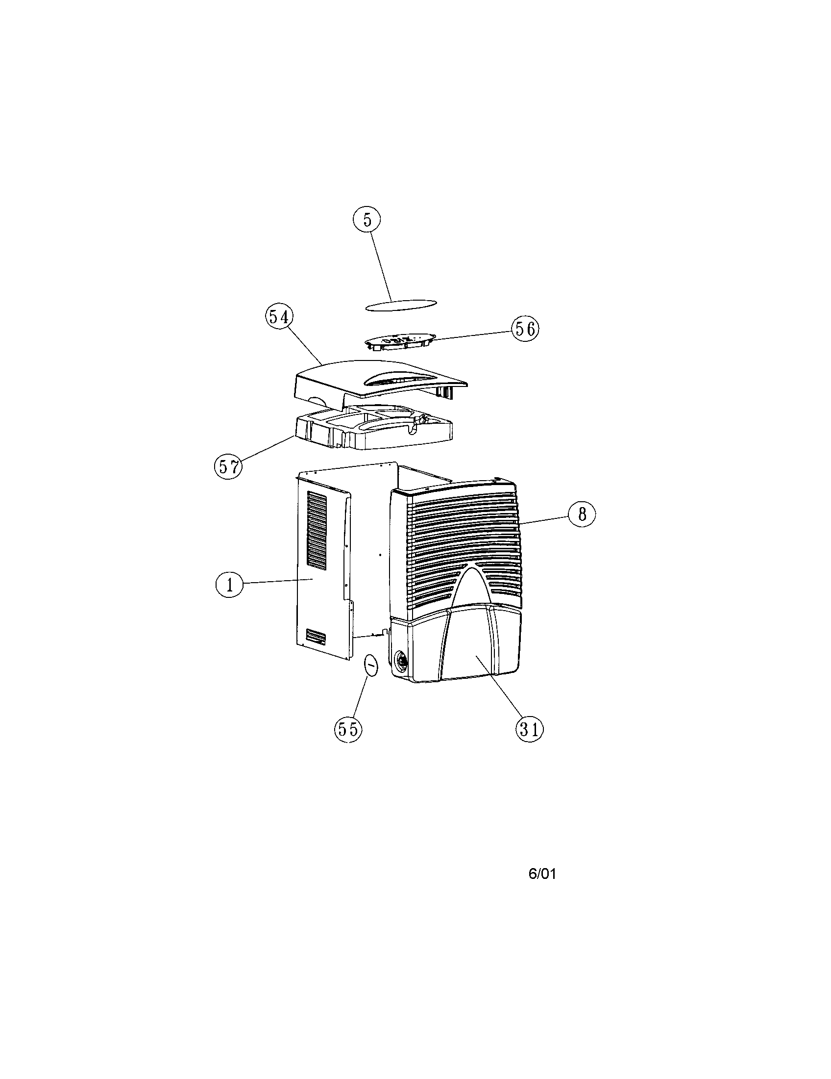 Frigidaire FDD50J1 wrapper diagram