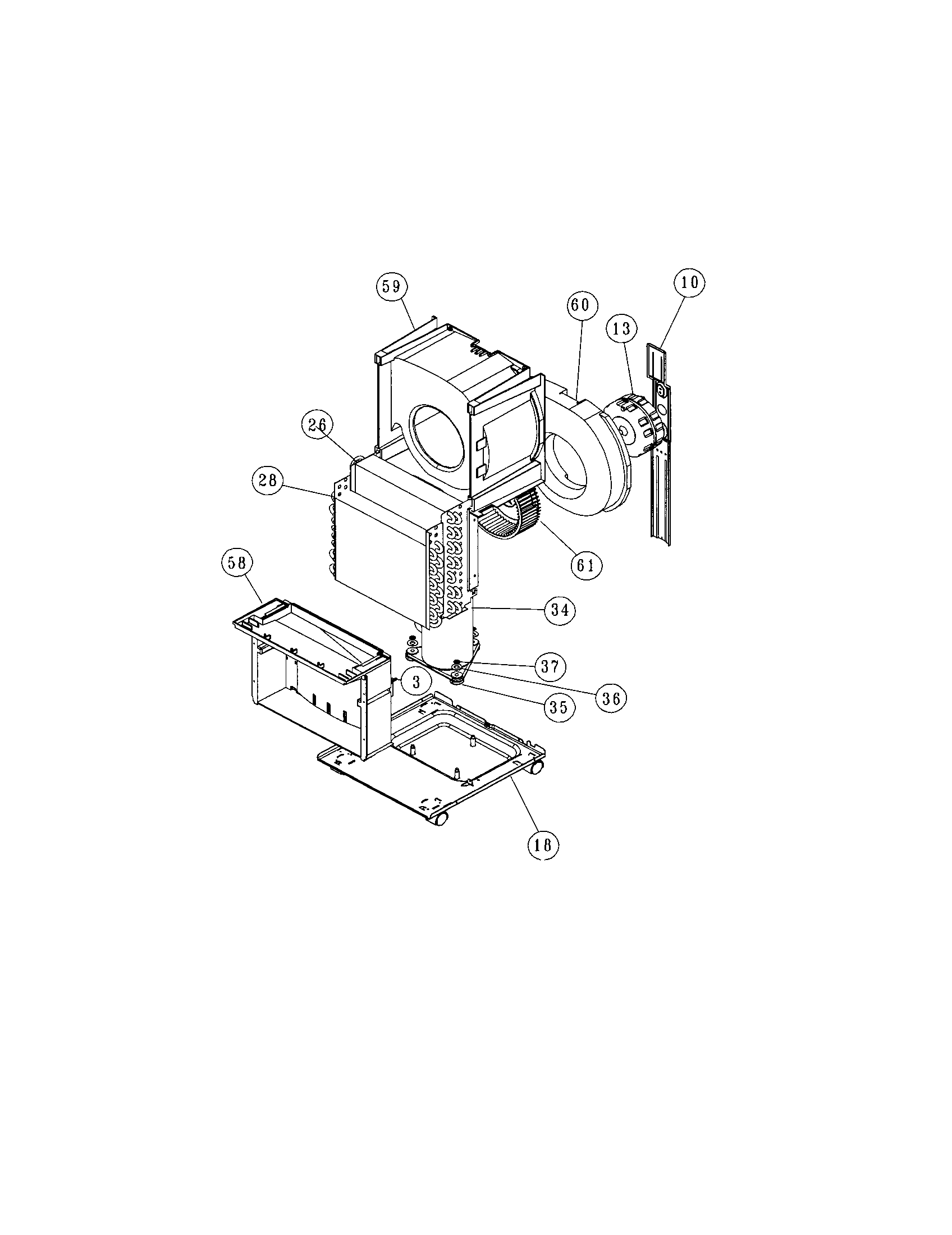 Frigidaire FDD50J1 systems parts diagram