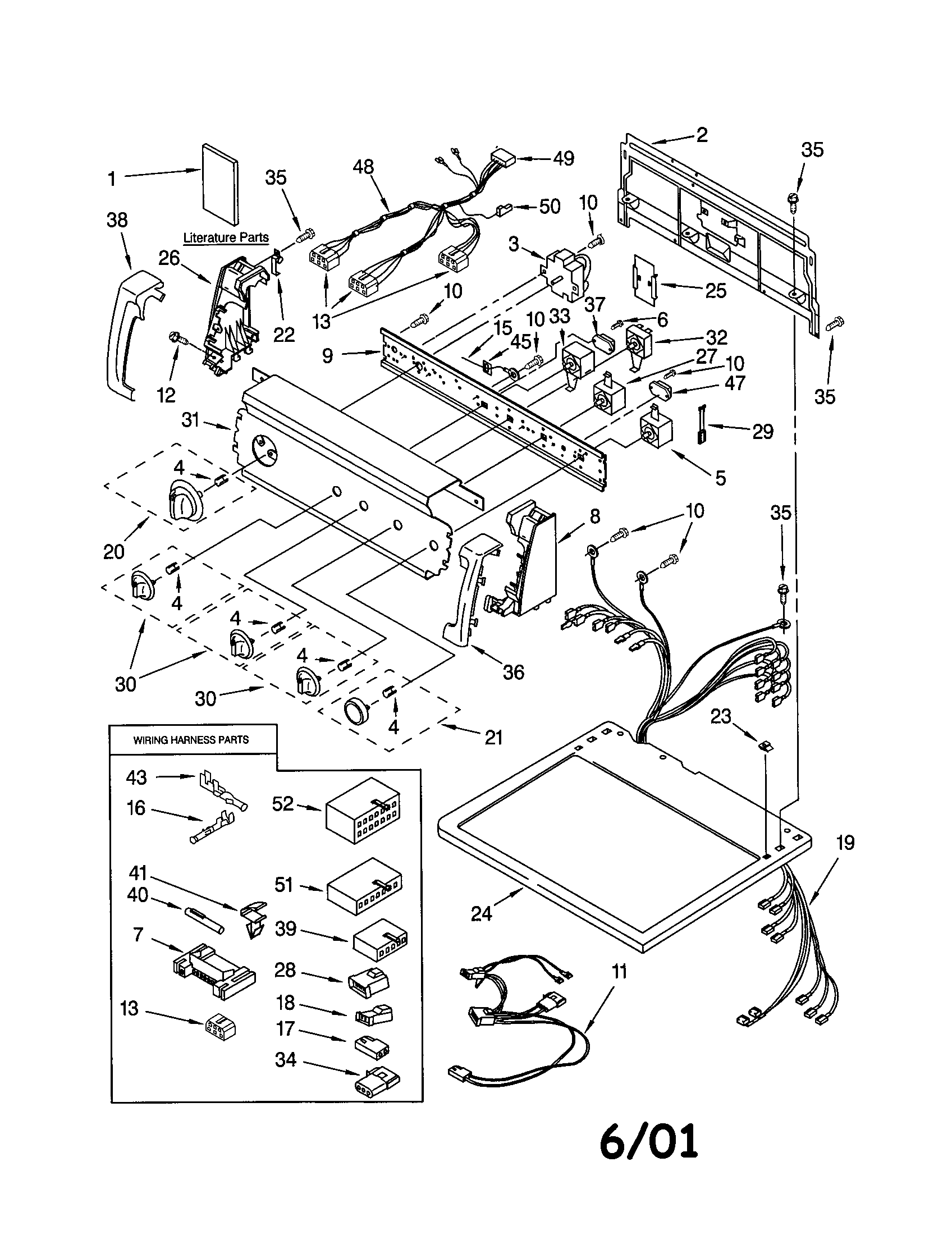 Kenmore 11078942890 top and console parts diagram