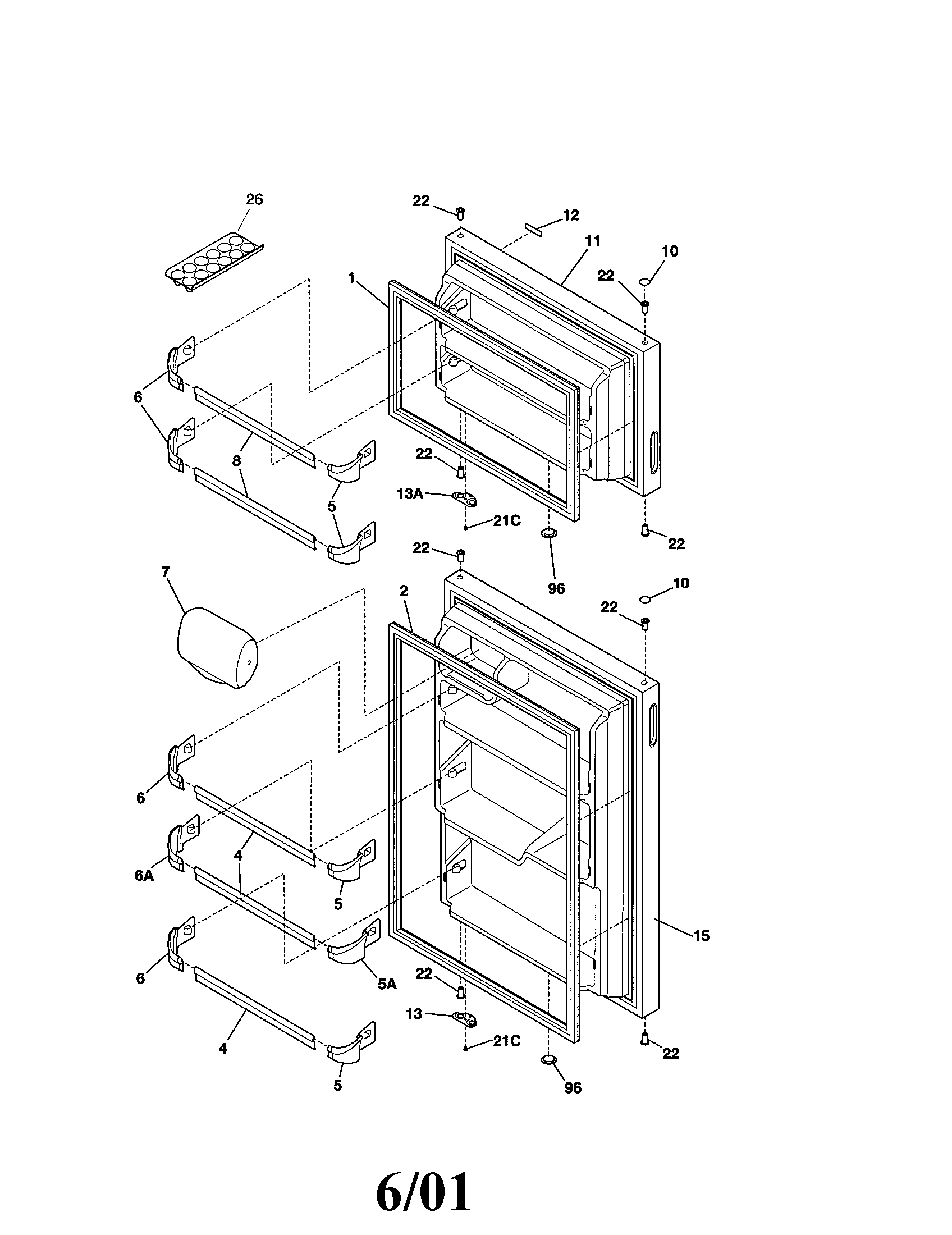 Kenmore 25331804102 door diagram