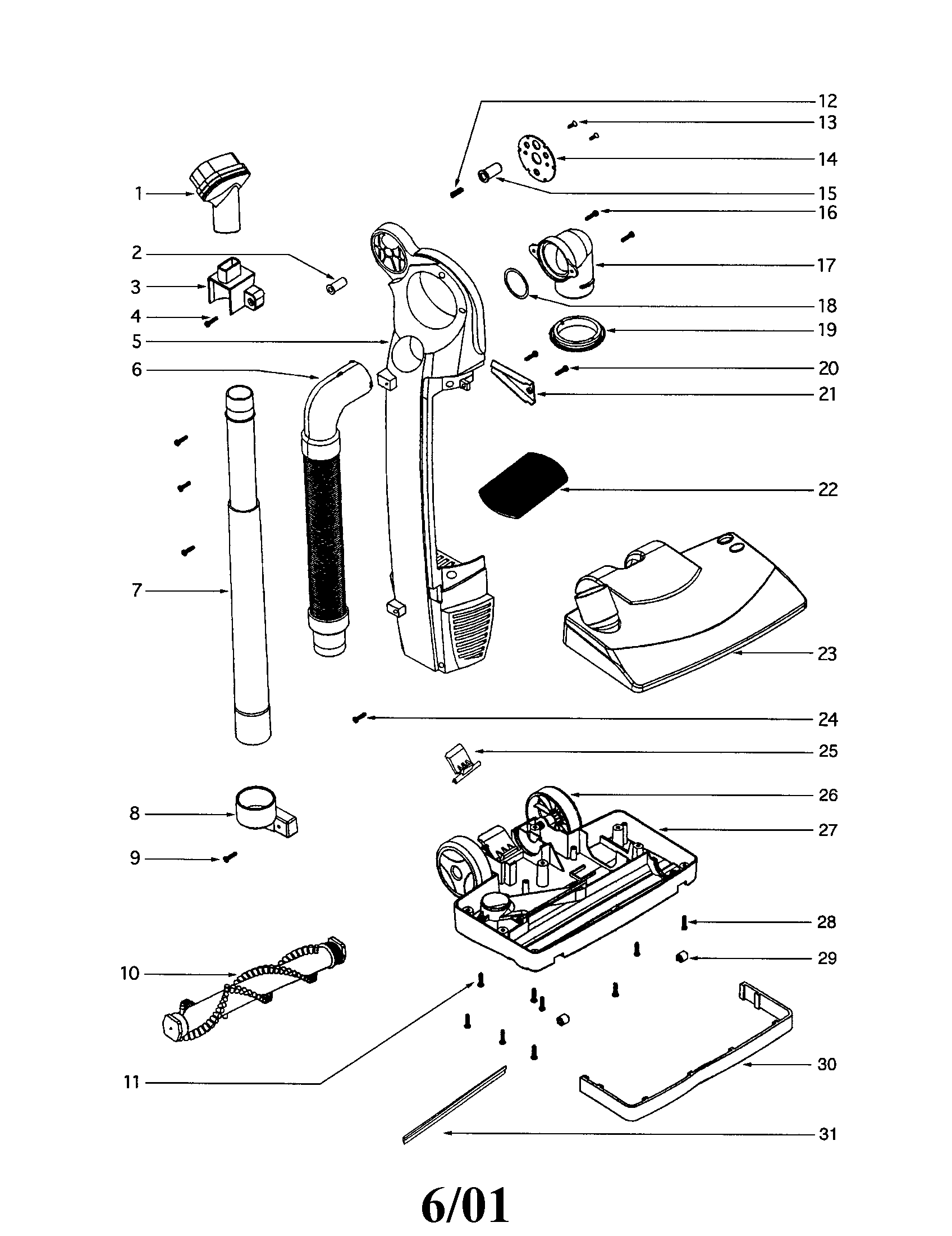 Eureka S782AT hood diagram