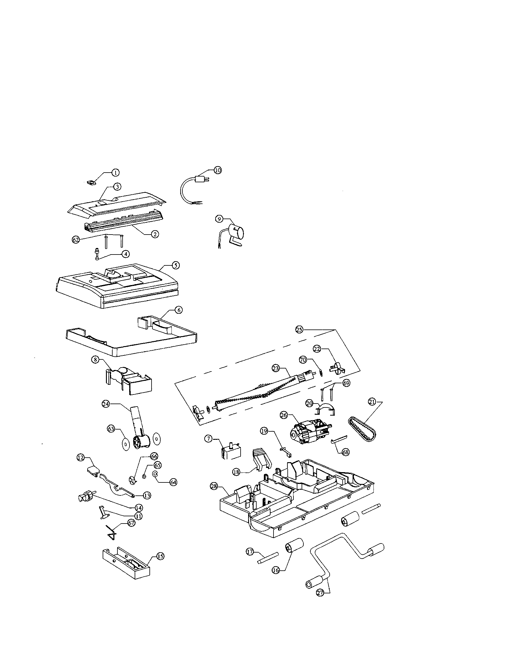Dirt Devil 4750PN power nozzle diagram
