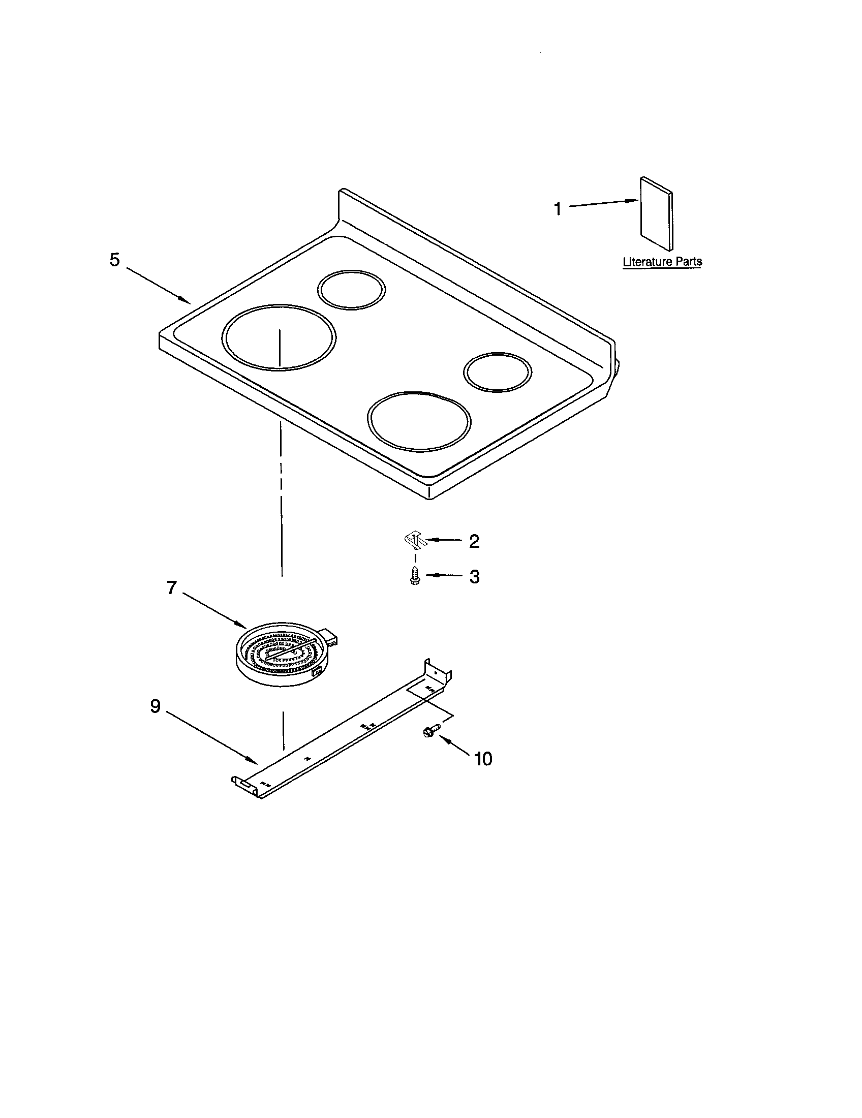 Kenmore 66595025100 cooktop diagram