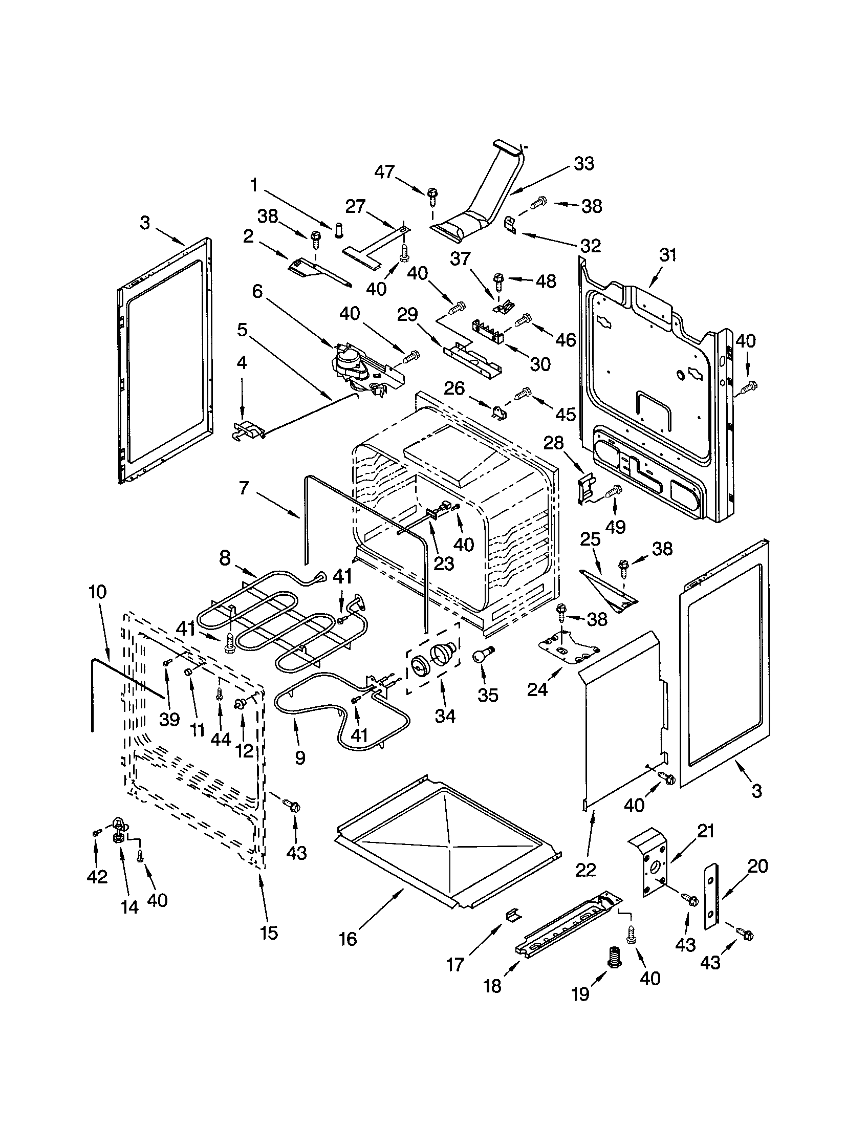 Kenmore 66595025100 chassis diagram