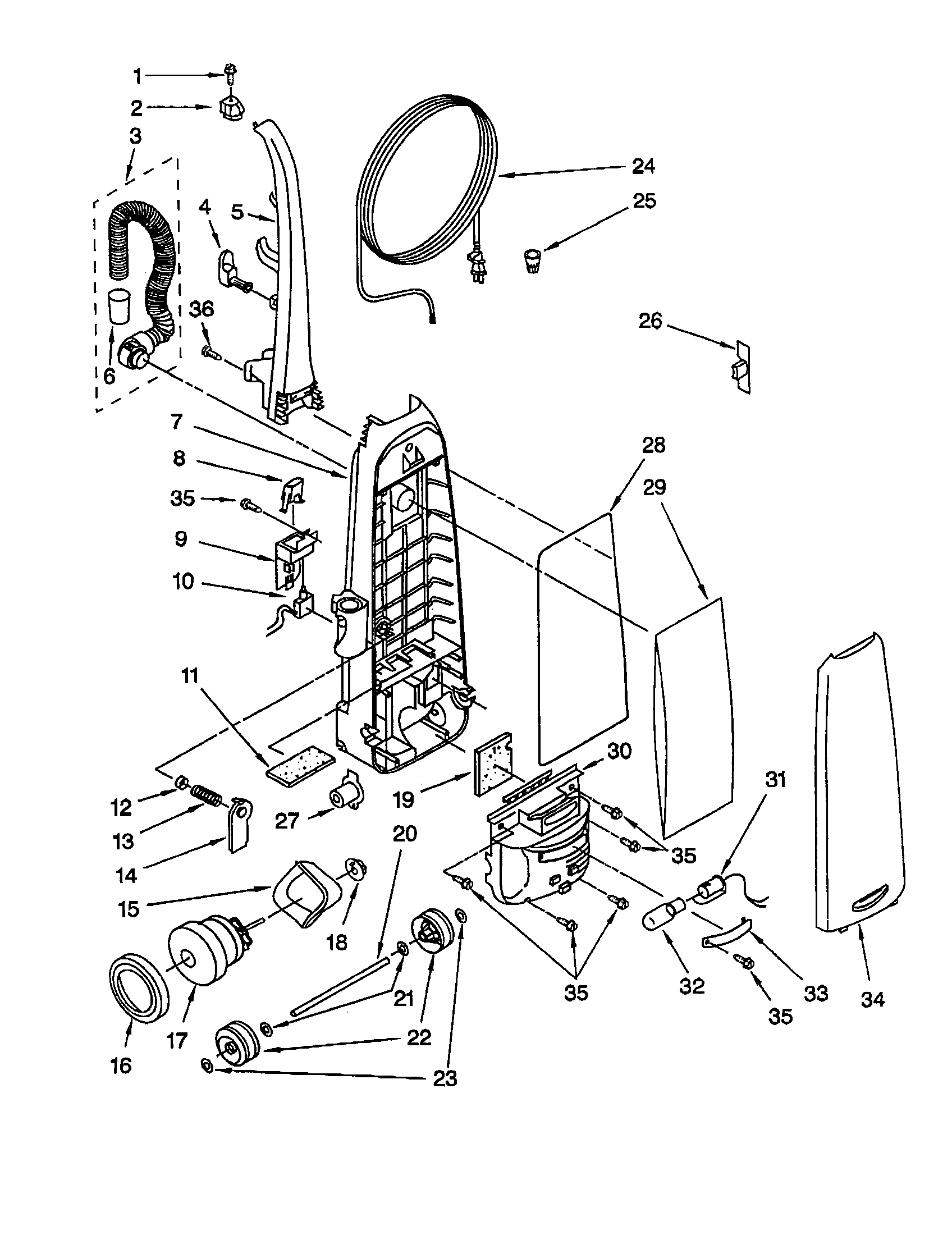 Kenmore 11638113890C housing diagram