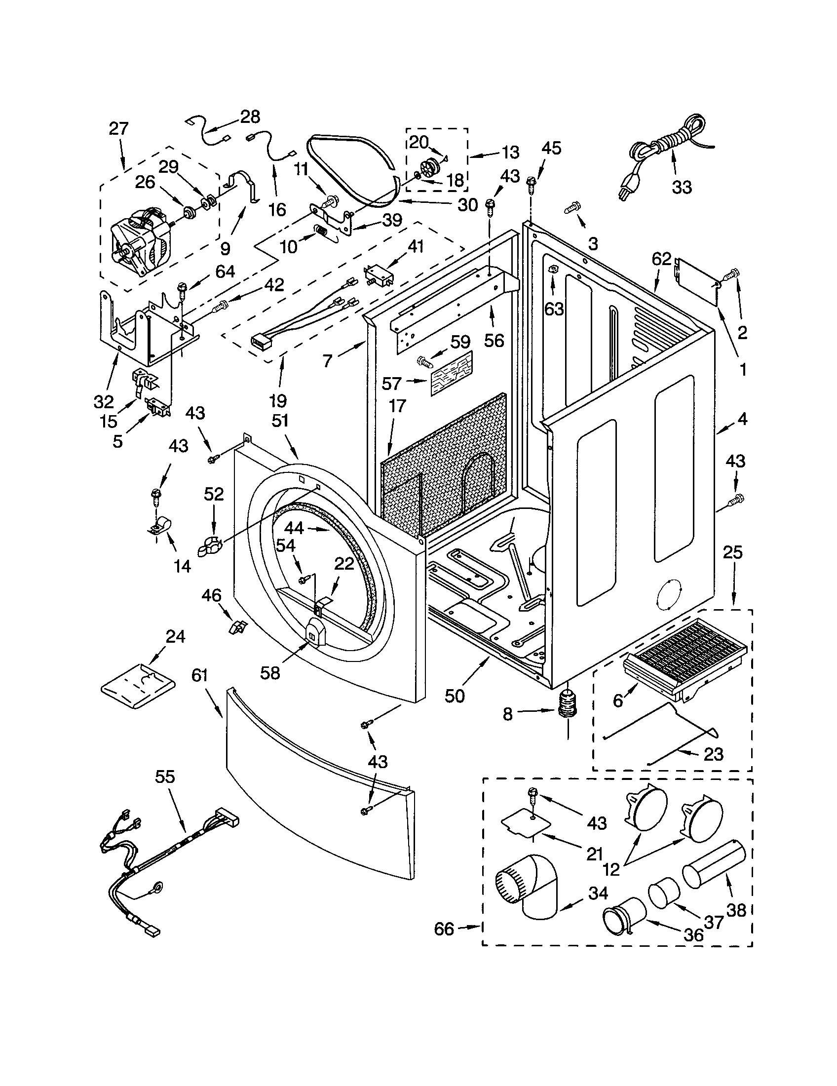 Kenmore 11092824100 cabinet diagram