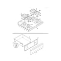 Frigidaire FGFB64CJSA top/drawer diagram
