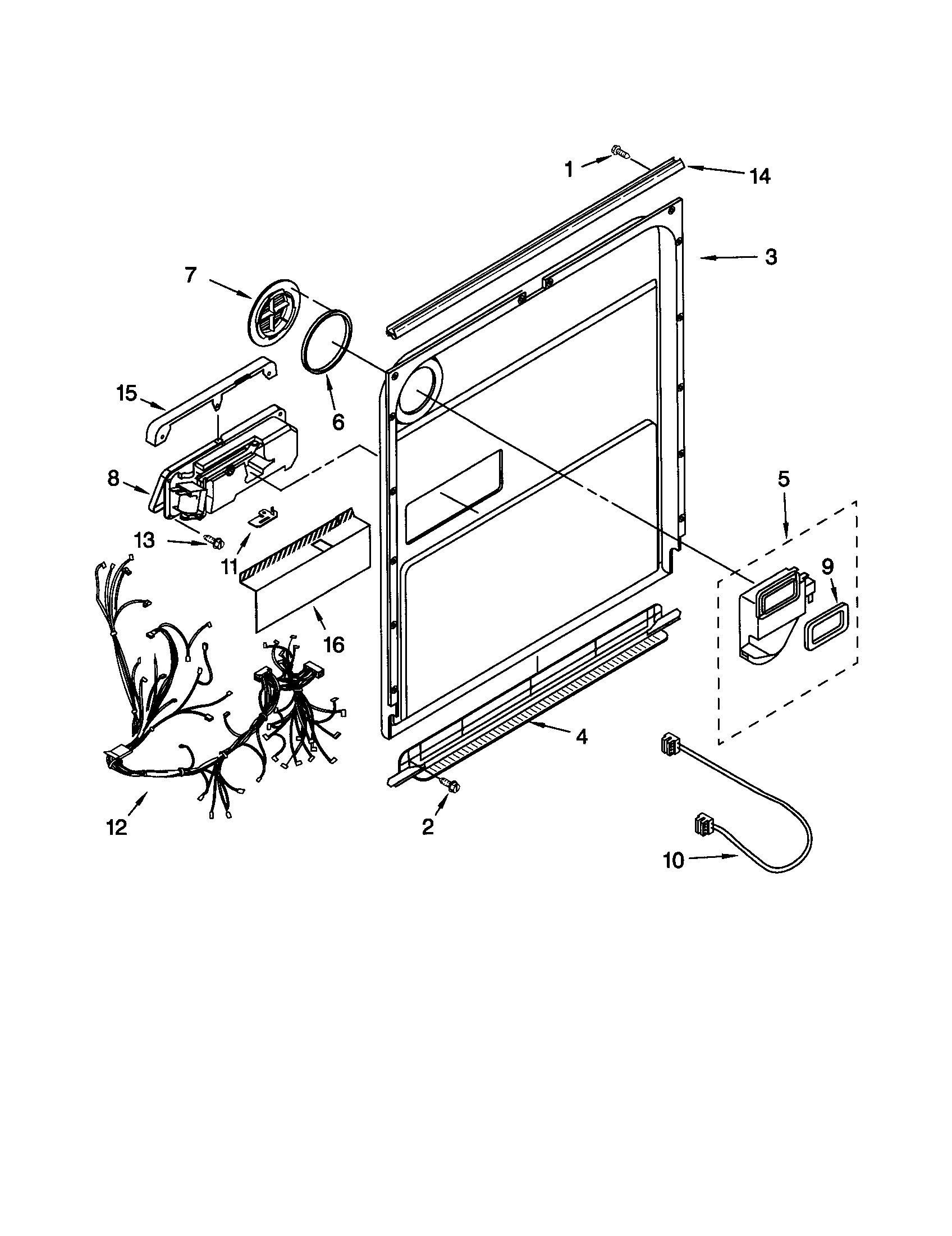 Kenmore Elite 66515953000 door and latch diagram