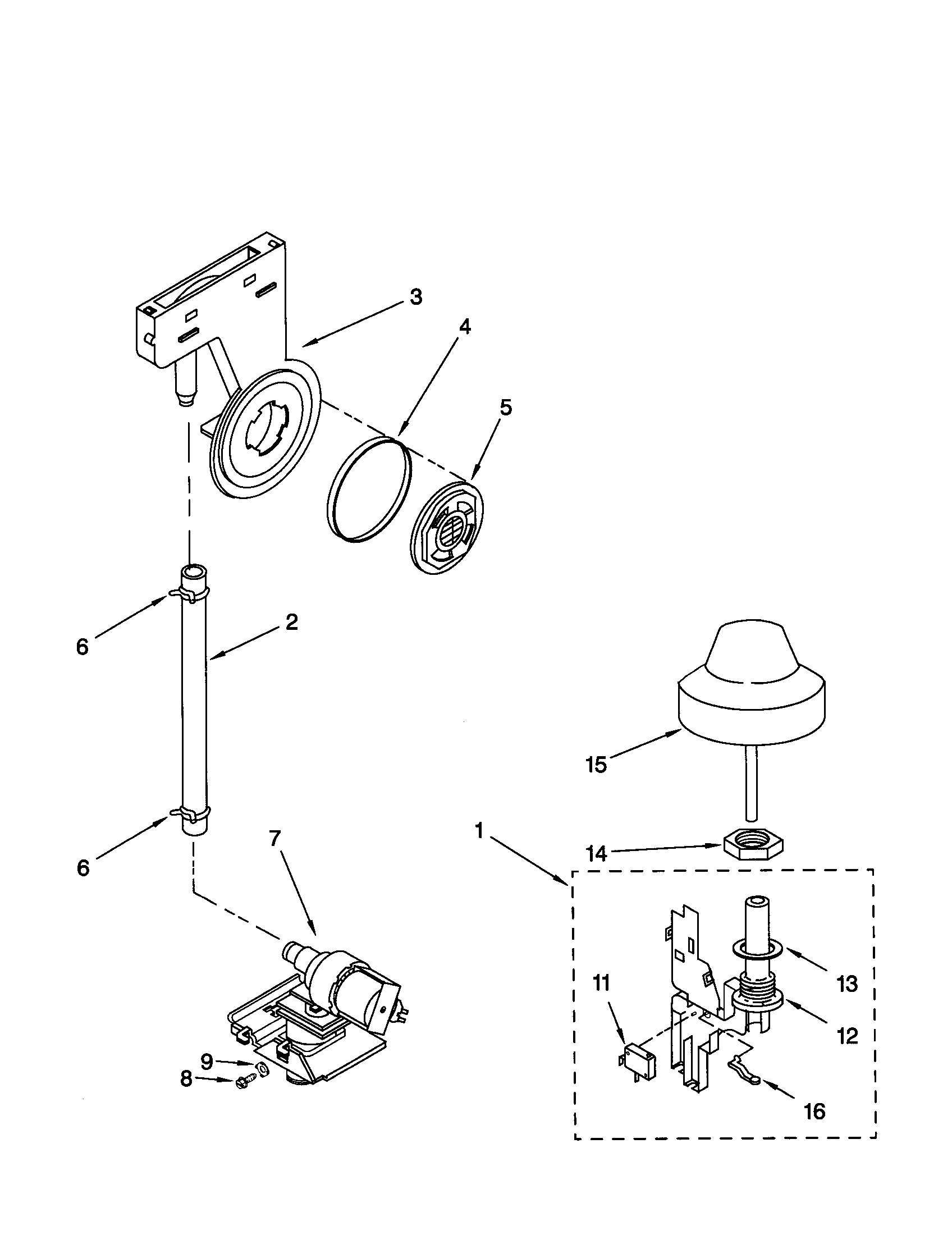 Kenmore Elite 66515953000 fill and overfill diagram