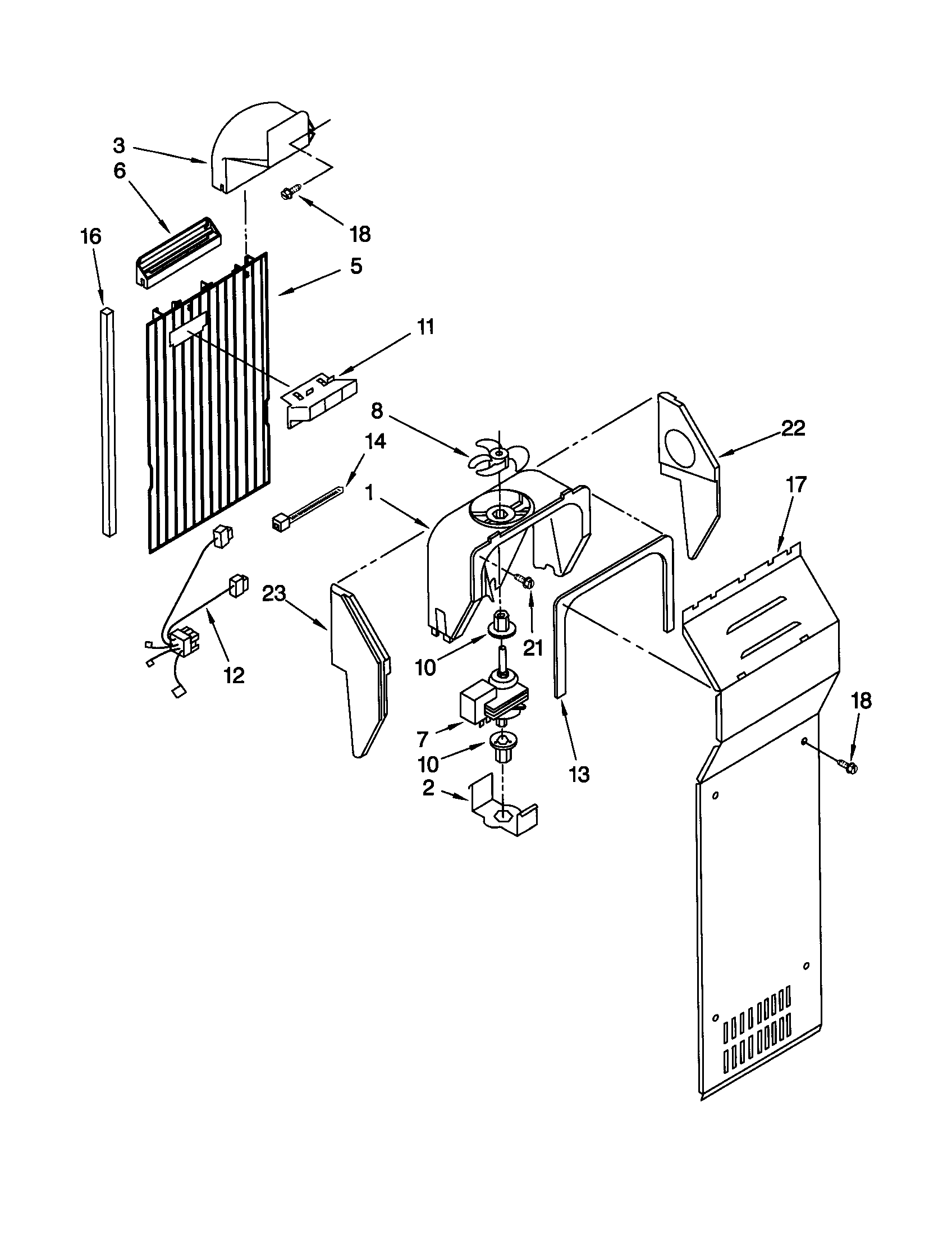 Kenmore 10651049100 air flow diagram
