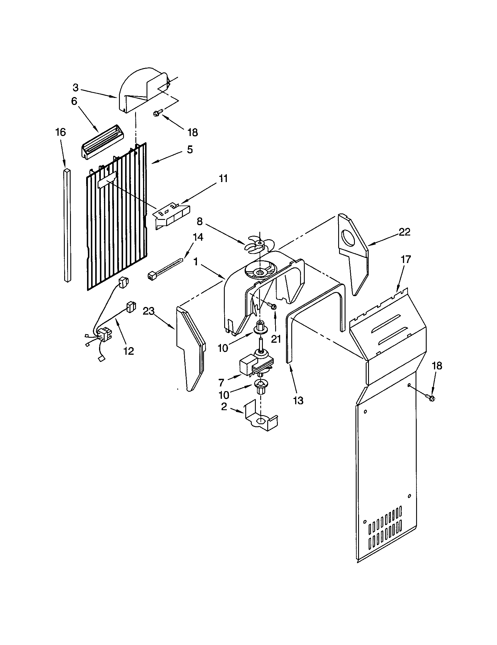 Kenmore 10652234101 air flow diagram