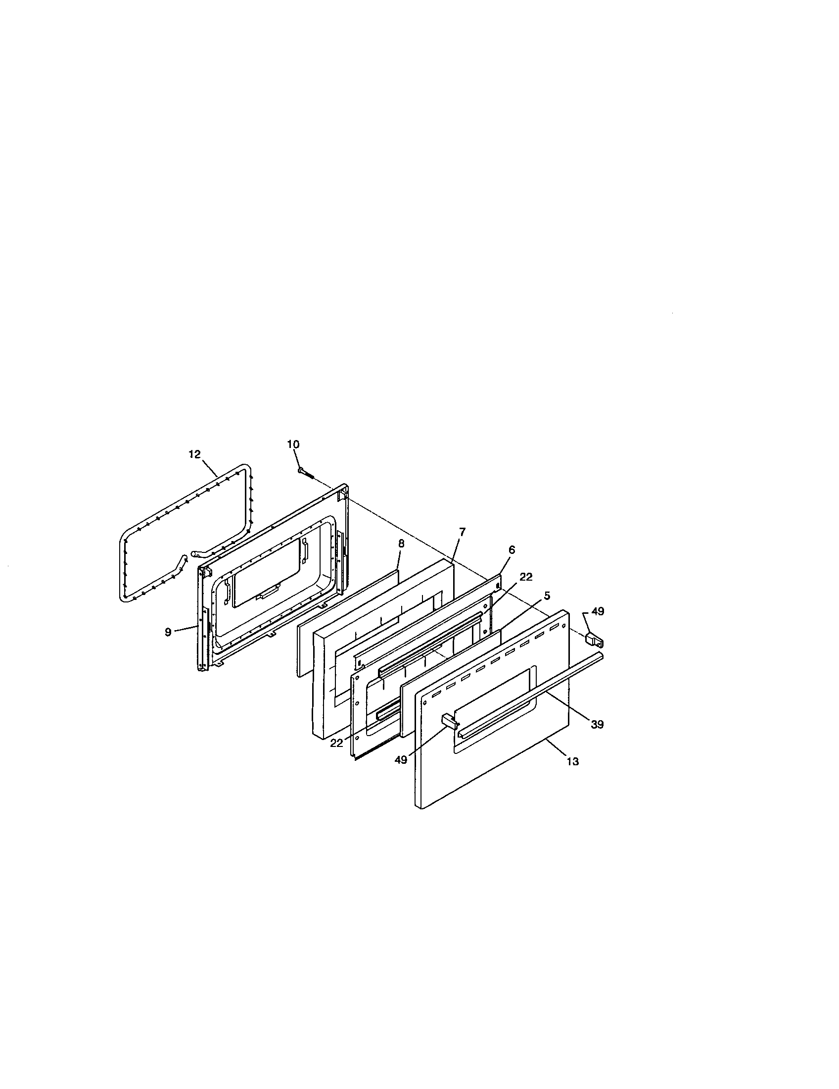 Kenmore 79091102001 door diagram